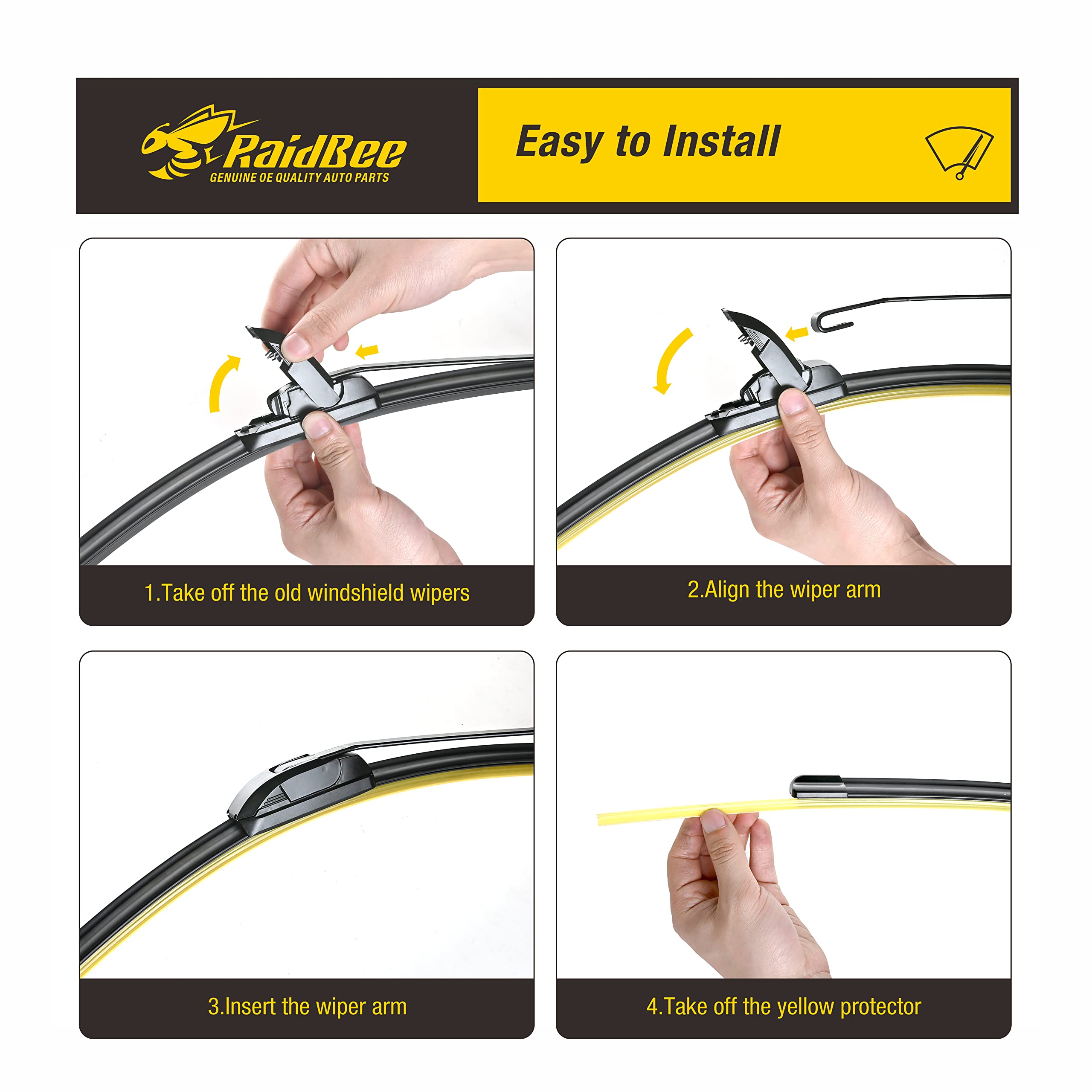 Raidbee Oem Windshield Wiper Blade Replacement For Nissan Sentra 2013-2019 Front Windshield Wipers For My Car,Automotive Replace