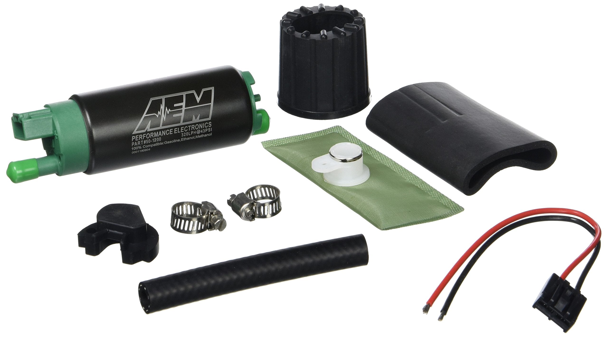 Aem 50-1200 E85 In-Tank Fuel Pump, Black, 4.055 X 1.535 X 1.535 Inches
