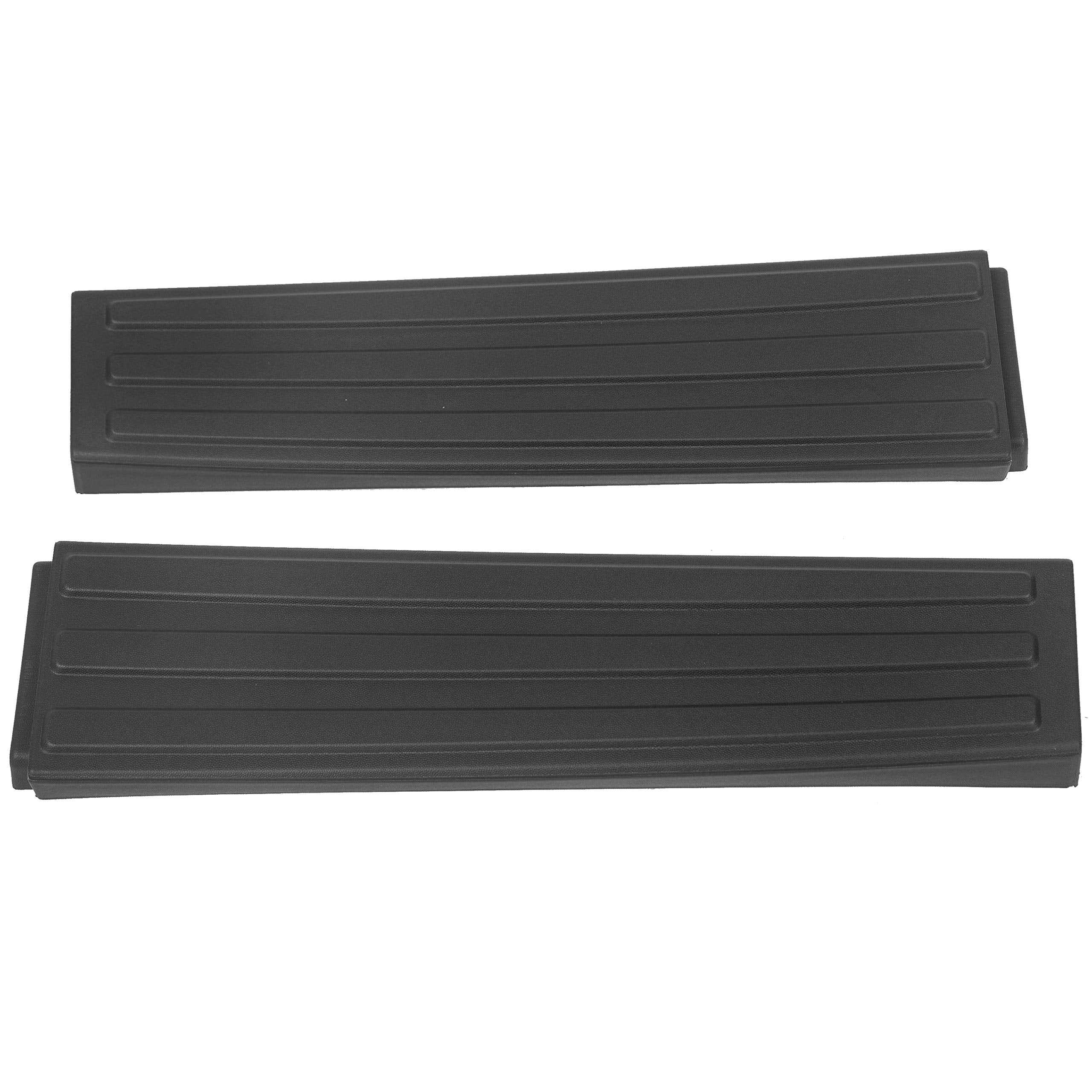 ECOTRIC Flex Step Side Tailgate Molding Covers Compatible with 2009-2014 Ford F150 Replacement for 9L3Z-9941018-AA & 9L3Z-9941019-AA End Cap Trim 2PCS Right & Left Black