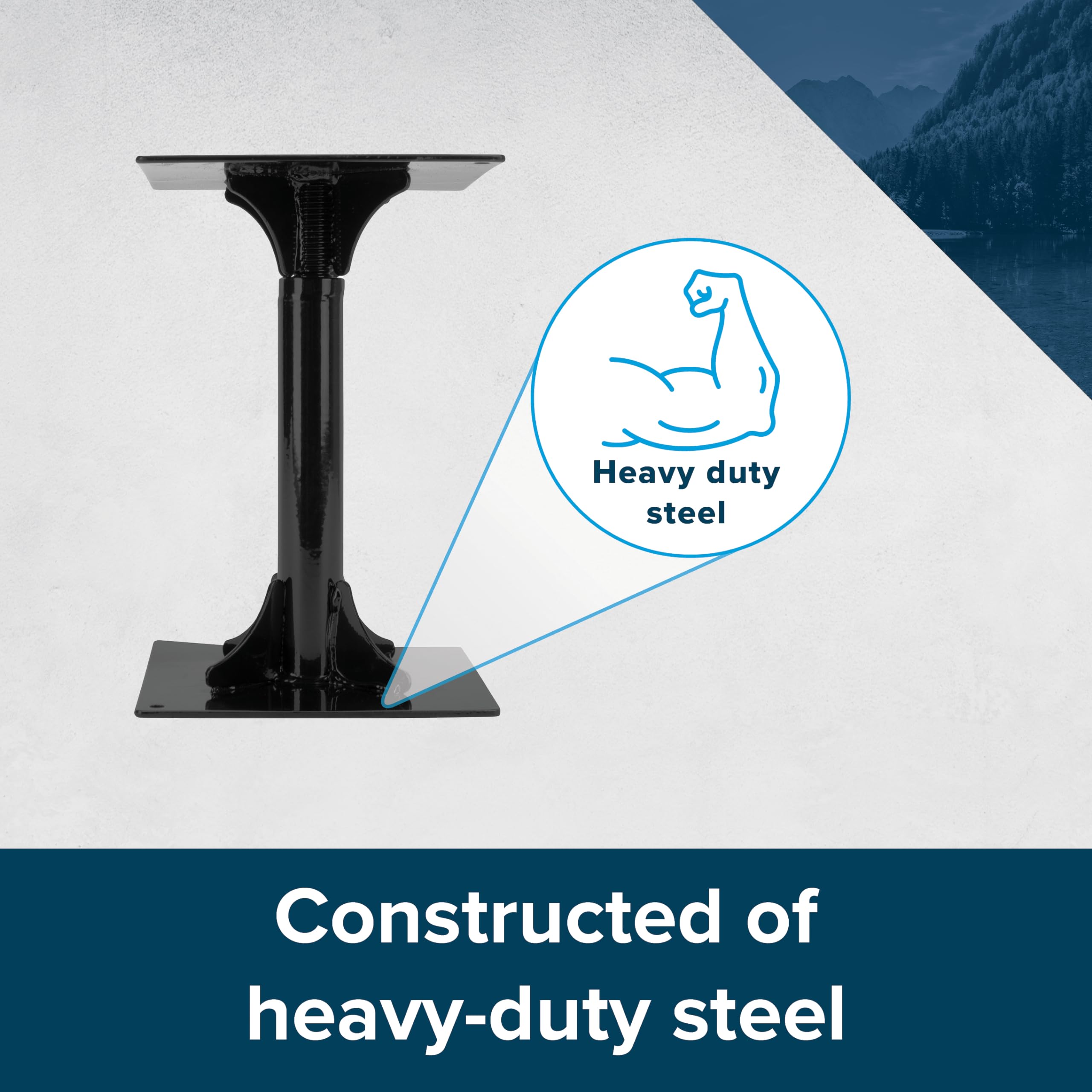 Camco Adjustable Rv Stabilizer, 6-Inches X 6-Inches - Gives Your Rv Greater Stability Under The Front Or Rear (44531)