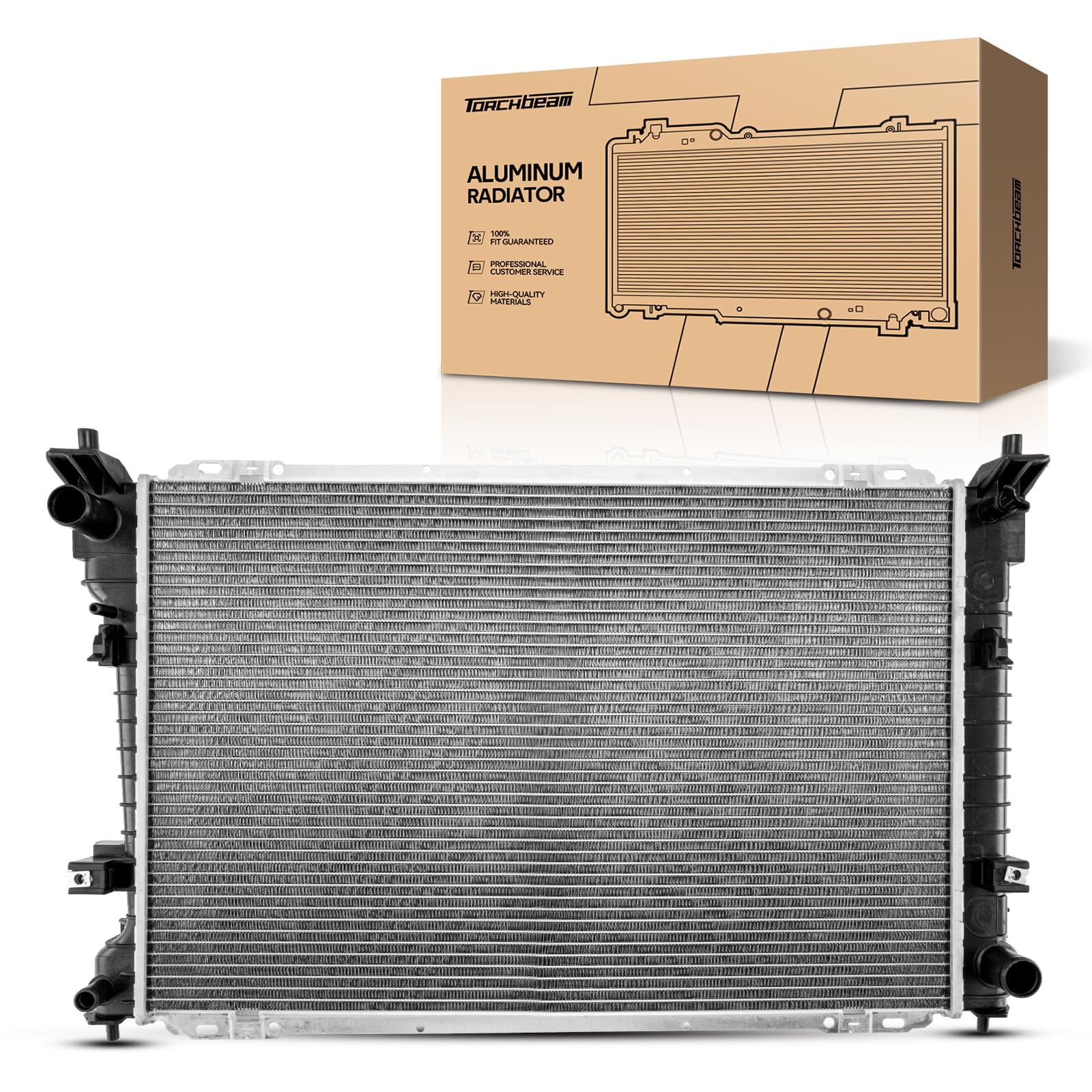 Torchbeam Car Aluminum Core Radiators Compatible with 2009-2012 Escape 2.5L, 2008 Escape 2.3L, 2009-2011 Mariner 2.5L, 2008 Trib