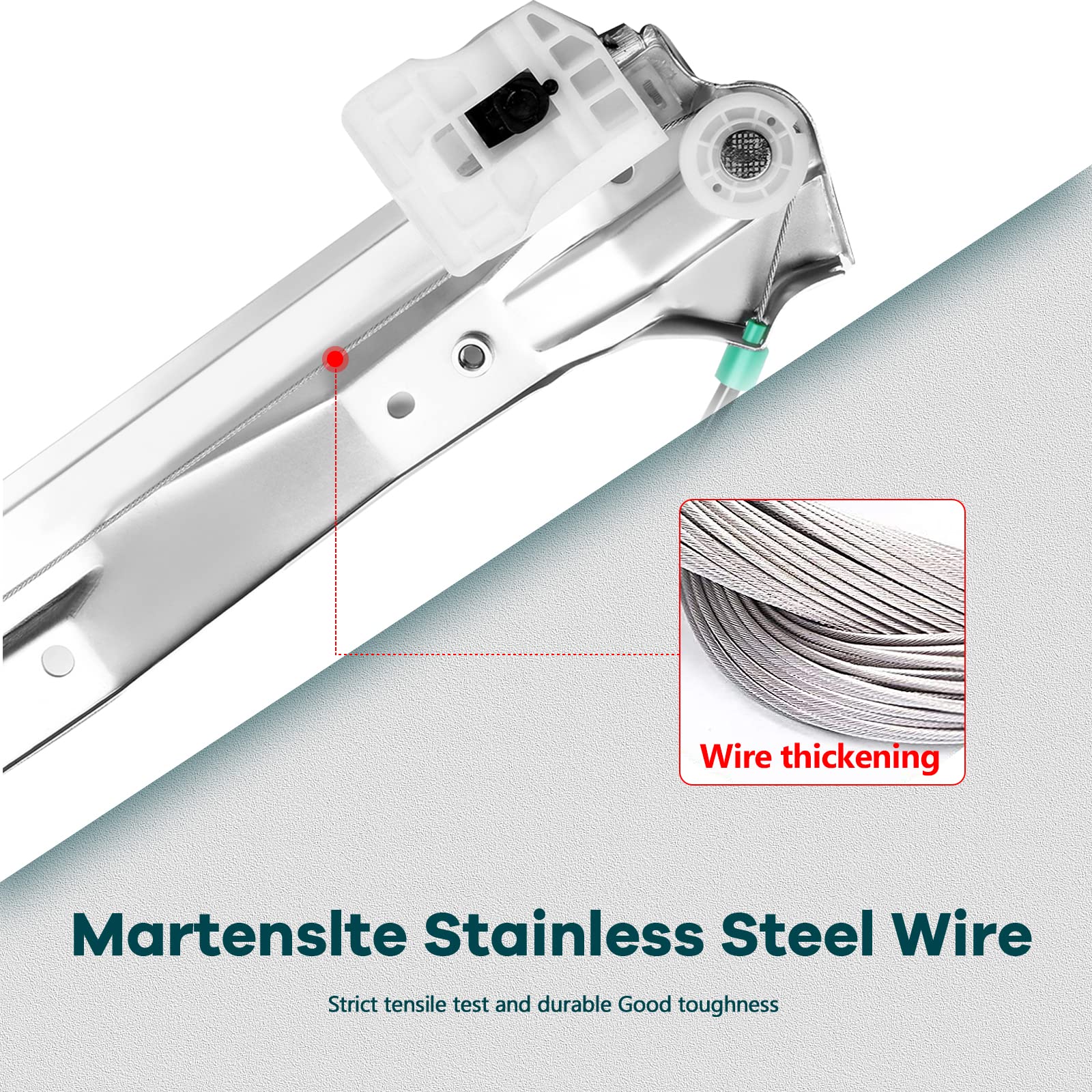 Power Window Regulator Front Left fits for 2008-2016 for Chrysler Town & Country 2008-2018 for Dodge Grand Caravan 2012-2015 for