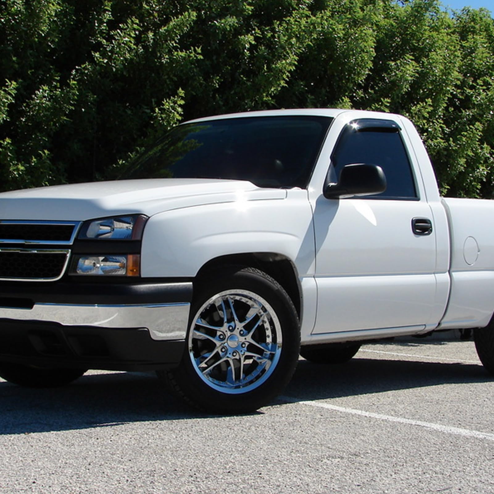 Window Rain Guards For 1999-2007 Sierra/Silverado 1500/2500/3500, Window Vent Visors Shade Wind Deflector 2000 2001 2002 2003 20