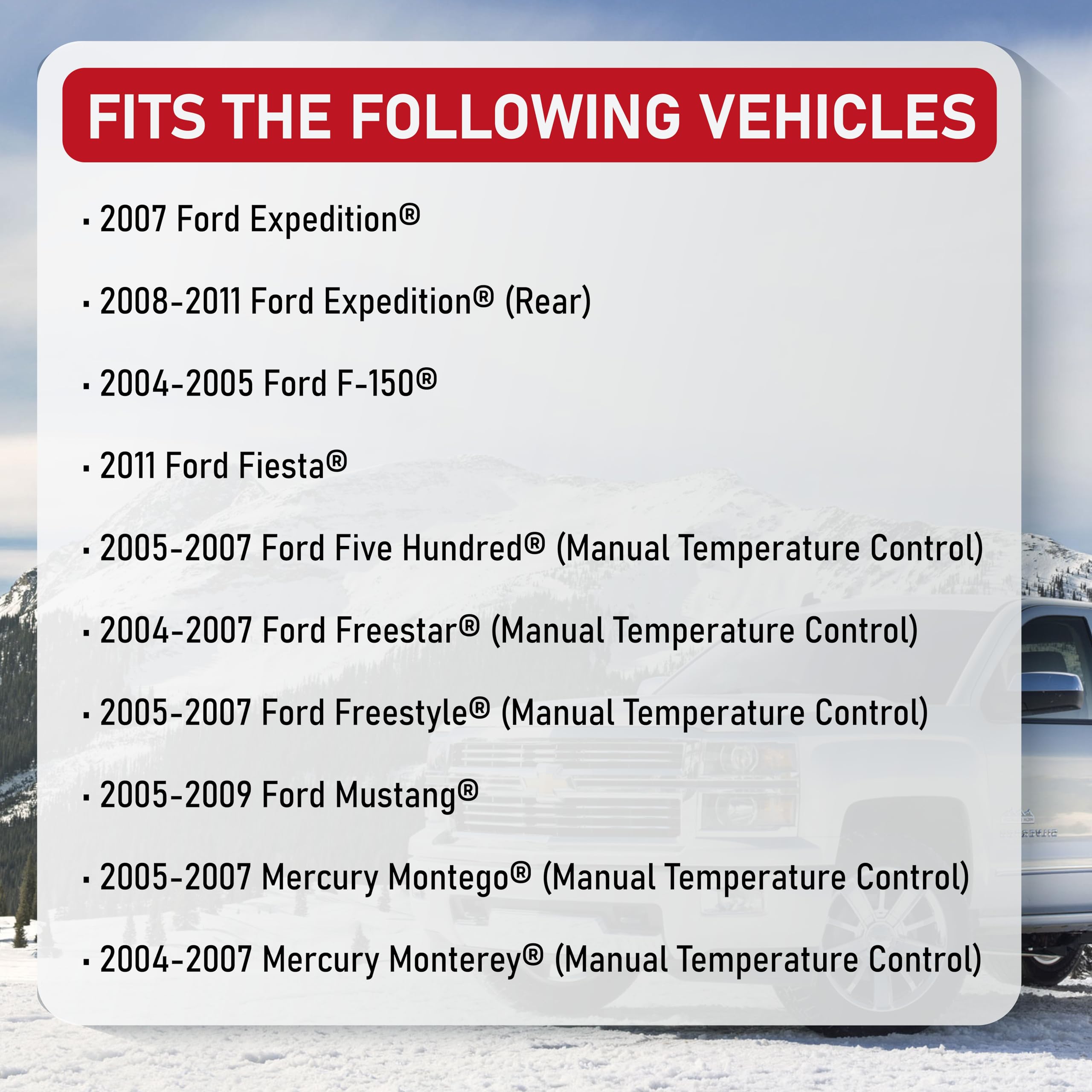 Hvac Blower Motor Resistor Connector Plug Wiring Harness Pigtail - Compatible With Ford & Mercury Vehicles - F150, Fiesta, Exped