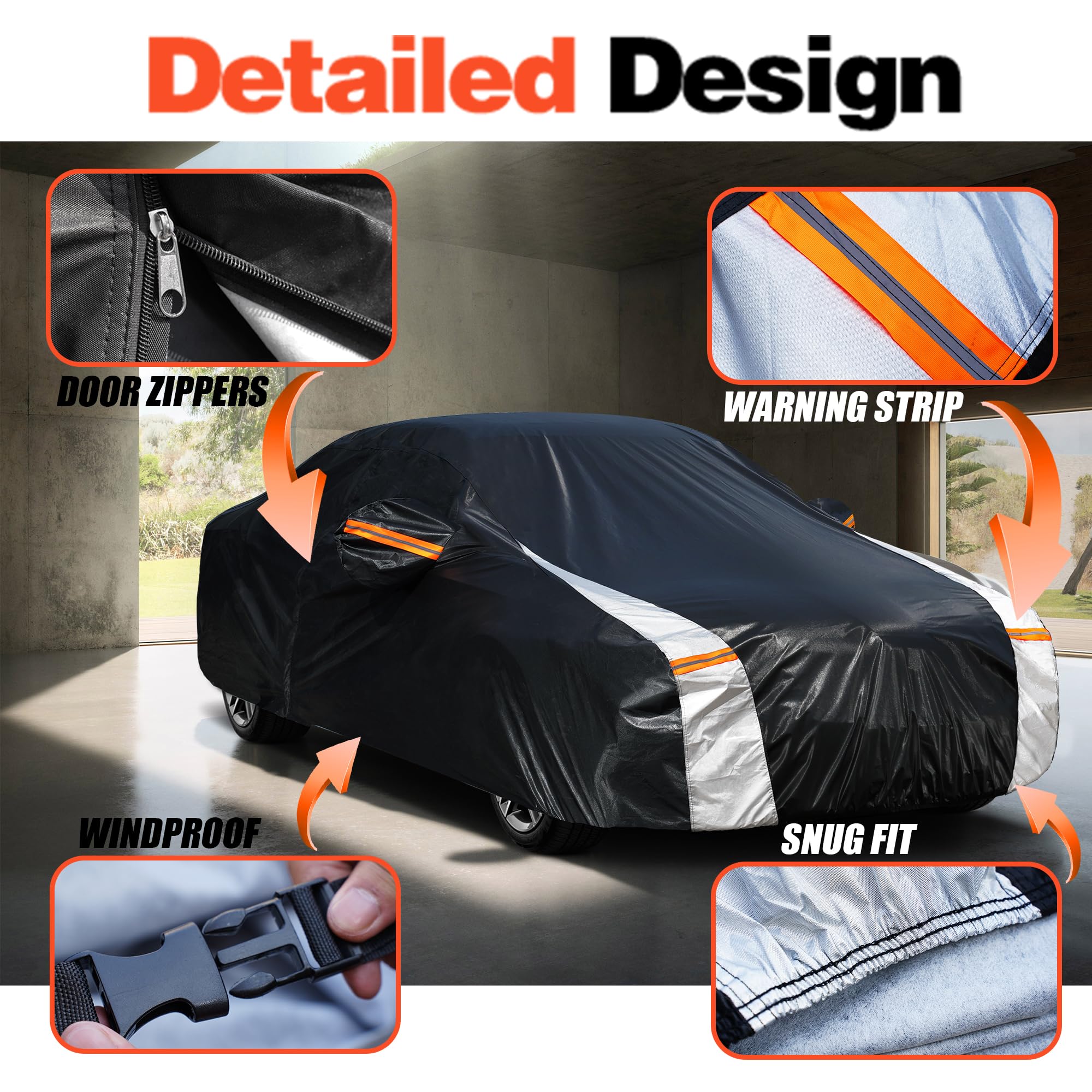 Cotryvox Car Cover for Toyota Corolla (2009-2025) Sedan All-Weather Outdoor Waterproof Rain Snow UV Sun Protector Full Exterior