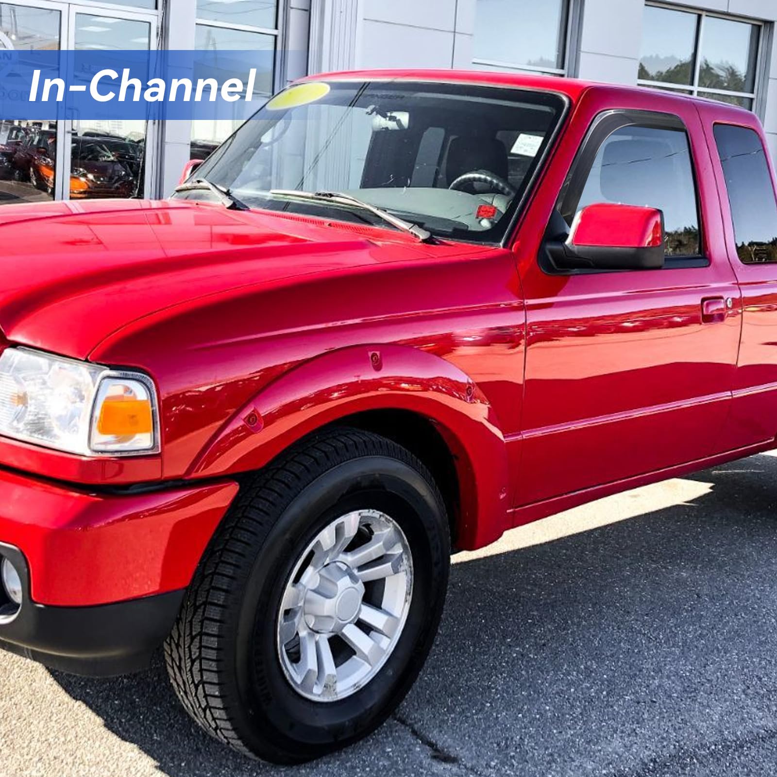 in-Channel Window Visors Rain Guards for 1993-2011 Ford Ranger, Window Vent Wind Deflectors Visors Shades for 1994-2009 Mazda B2