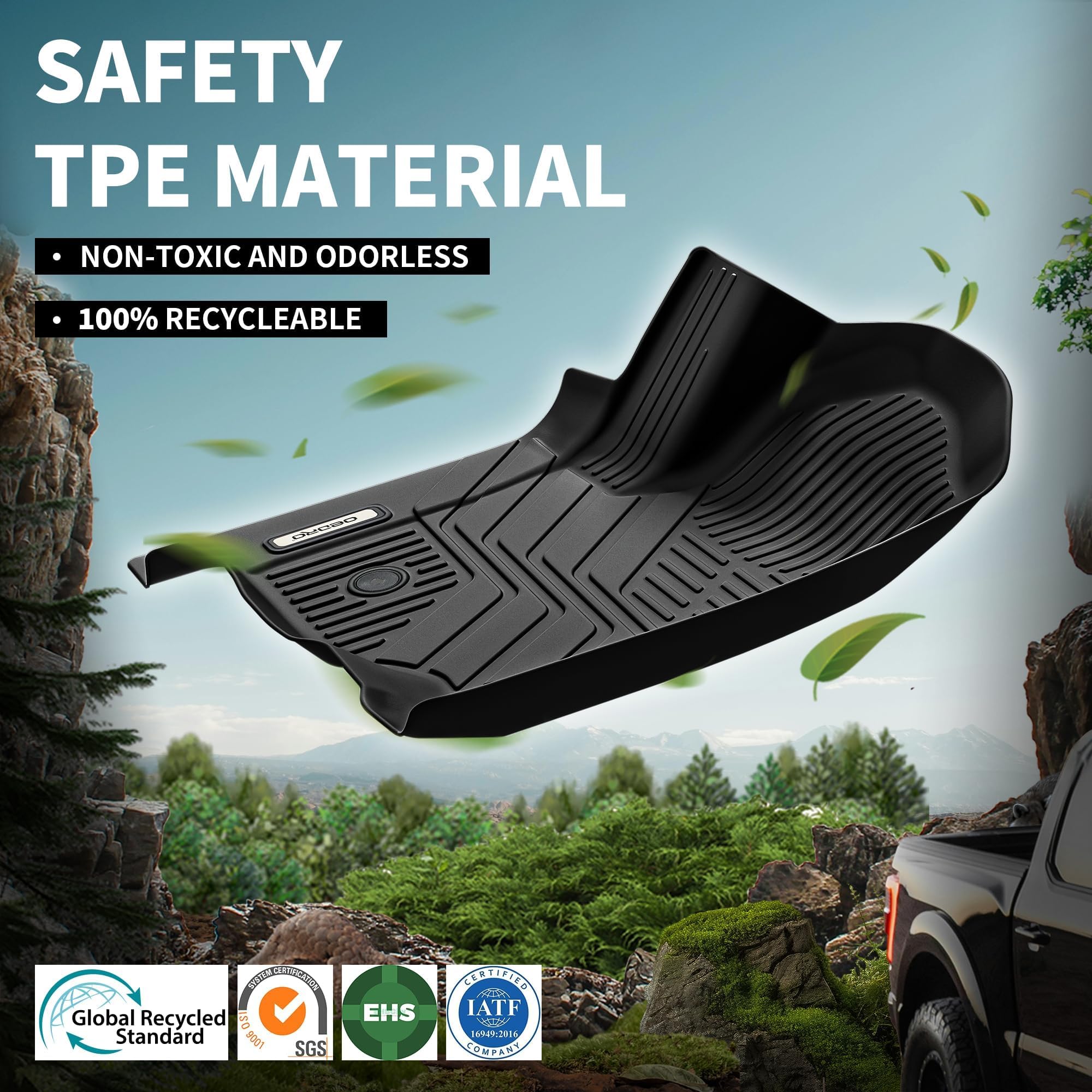 Oedro Floor Mats Cargo Liner Fit For Mazda Cx-50 2025 2024 2023 (Non Hybrid), Tpe All-Weather Guard Waterproof Floor Liners Set