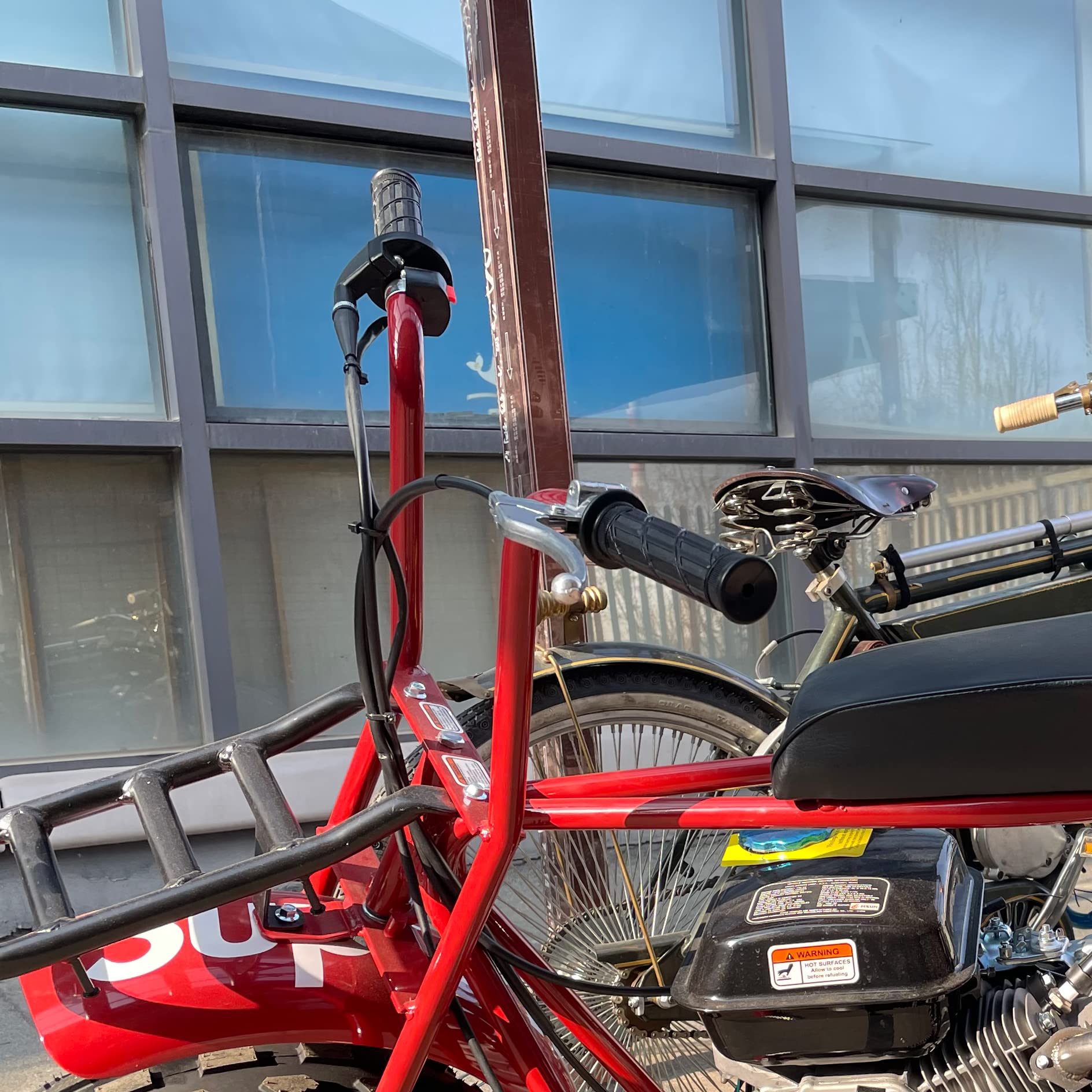 Silver Left Brake Handle Clutch Lever Perch for 98cc 196cc 6.5HP 5.5hp Coleman CT200U BT200X Trail 200 CC100X CT100U Baja Motovo