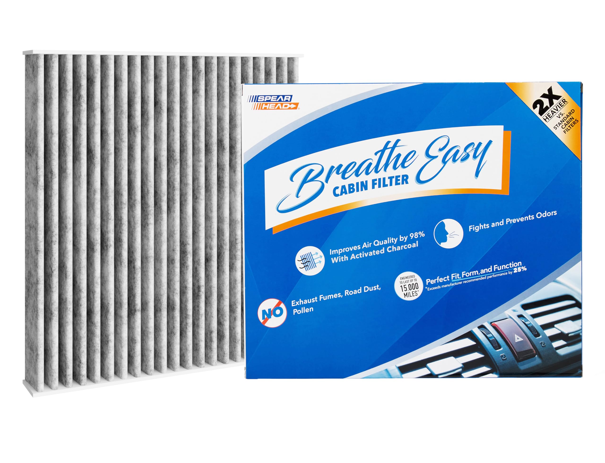 Spearhead Odor Defense Breathe Easy Ac & Heater Cabin Filter | Fits 2001-05 Gs300, 2001-05 Gs430, 2001-06 Ls430, 2002-10 Sc430 L