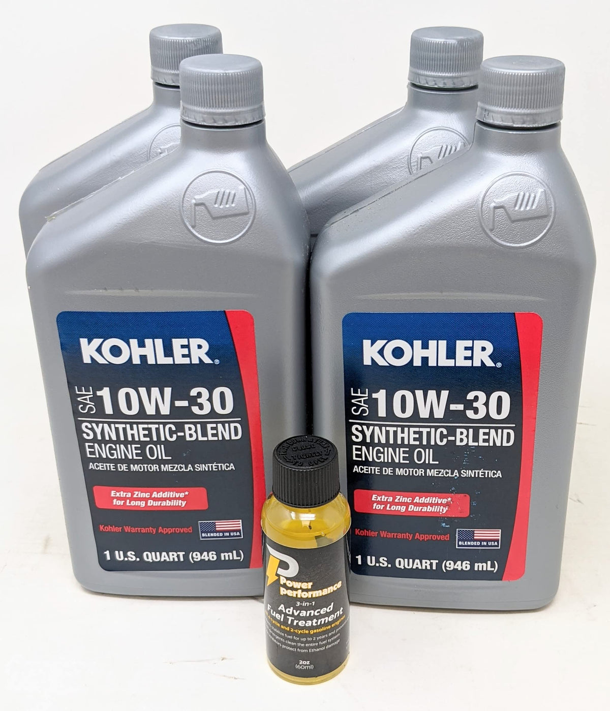 Kohler (Pack of 4) 25 357 65-S Synthetic Blend SAE 10W-30 4-Cycle Engine Oil and Fuel Treatment