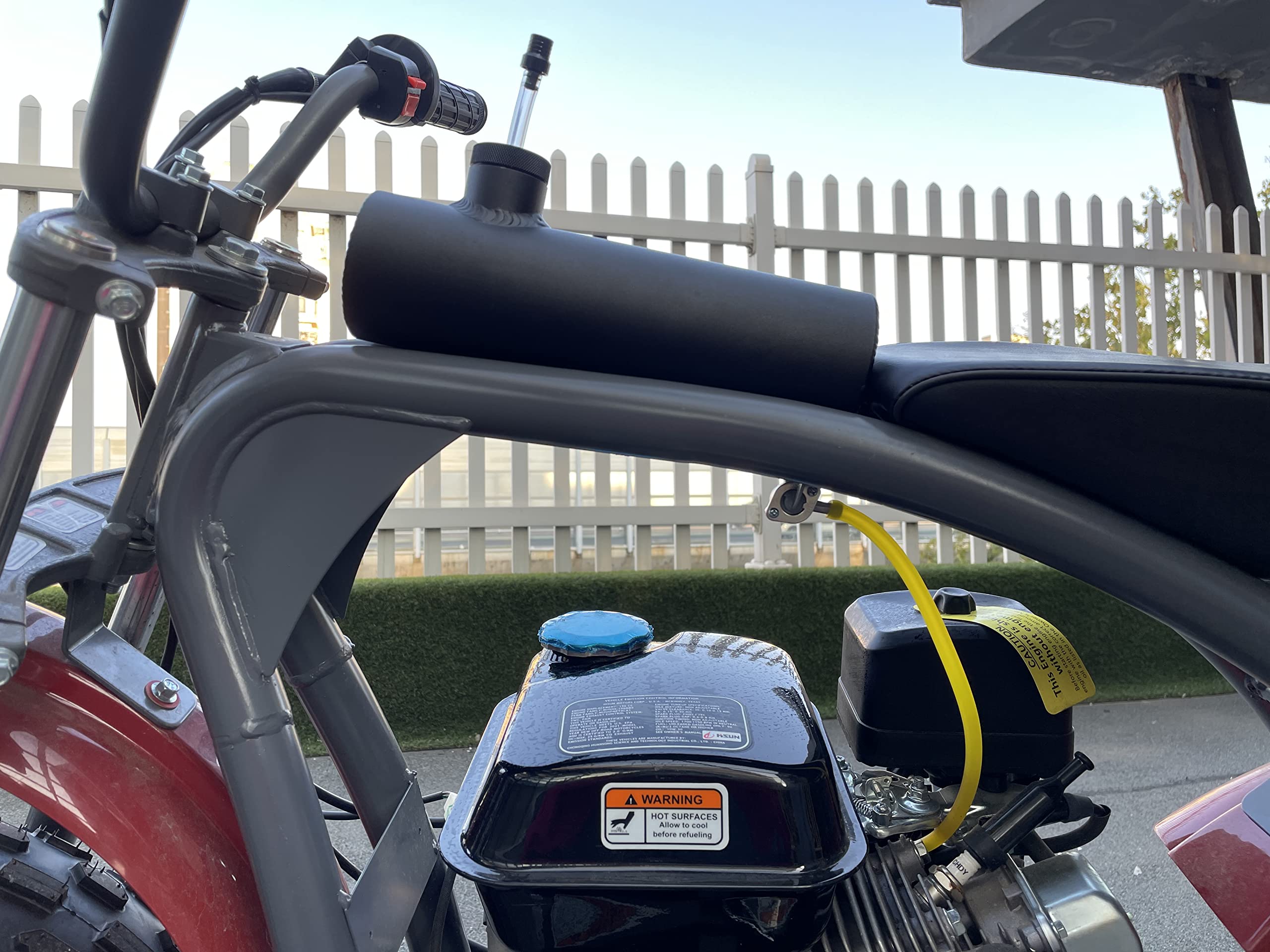 Sjvlxhi Black Gas Tank Aluminum Cylinder 10'' For Coleman Powersports Ct200U Bt200X Ct200U-Ex,For Predator 212Cc 196Cc/6.5Hp Go