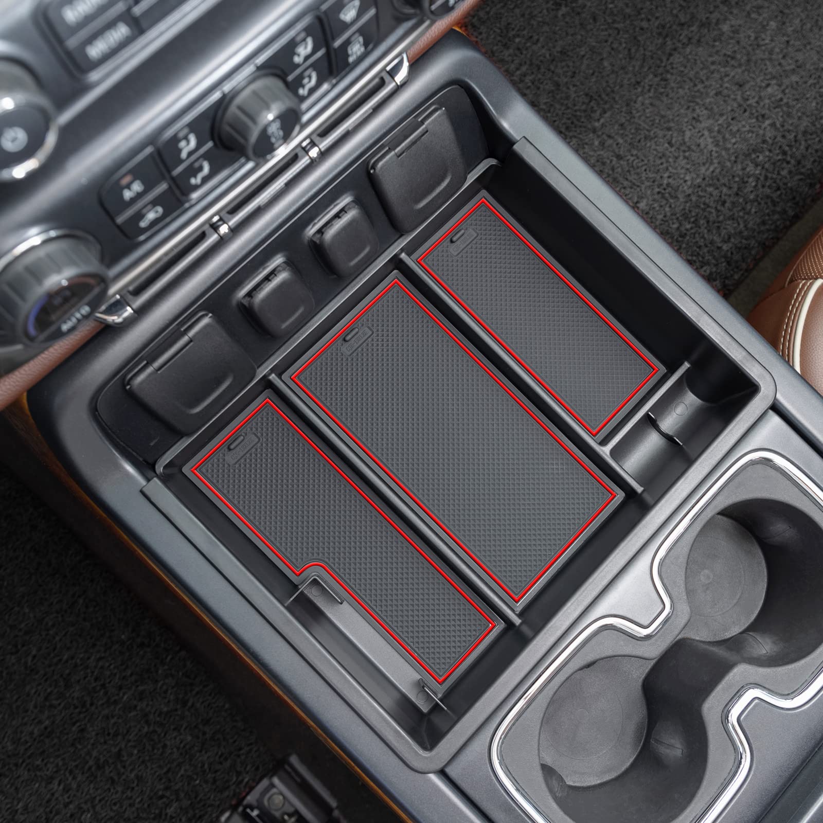 Jkcover Center Console Organizer Compatible With Chevy Silverado/Gmc Sierra 2014 2015 2016 2017 2018 1500/2500/3500Hd Accessorie