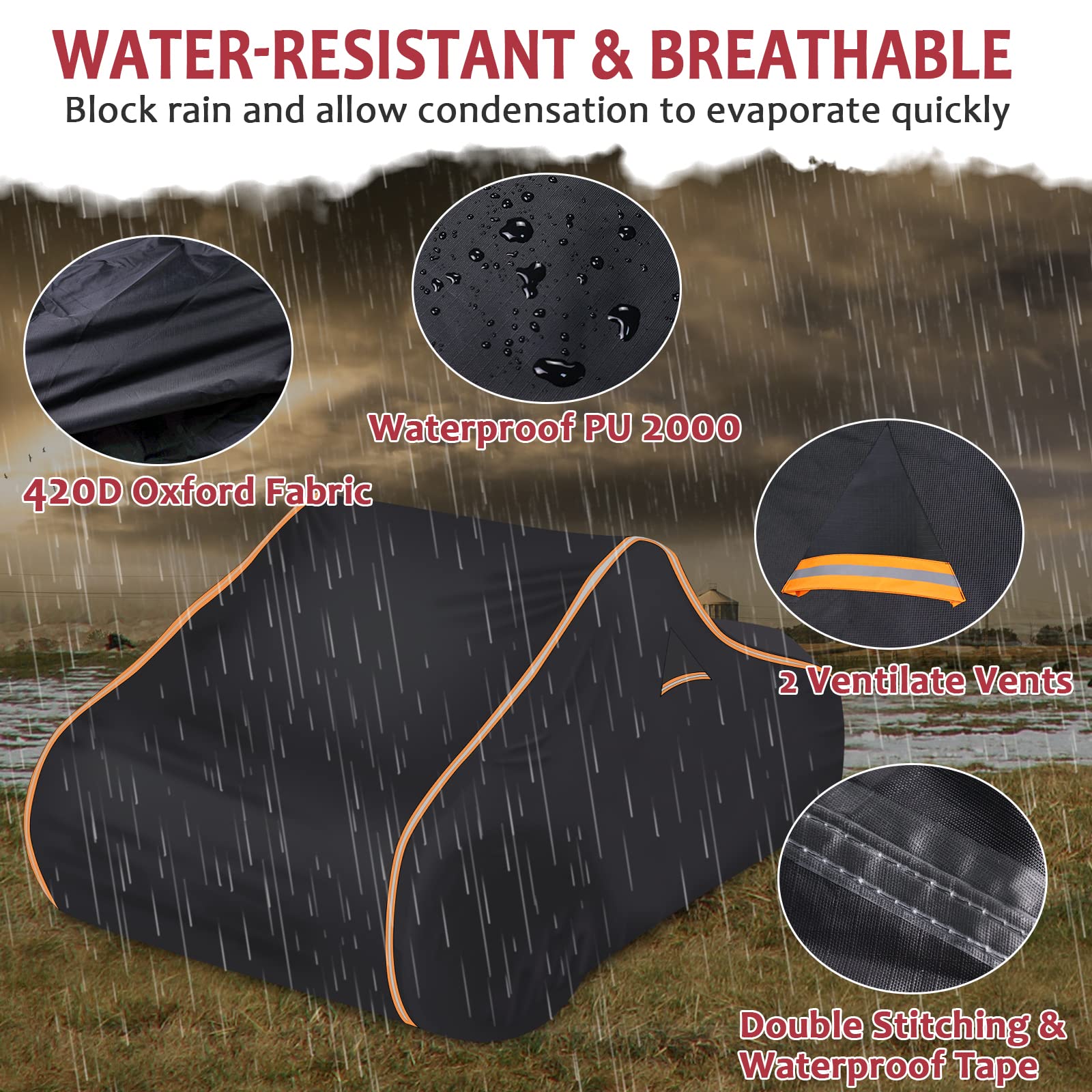 StarknightMT Waterproof Ryker Cover - Full Cover for Ryker 900/600/Sport/Rally Edition, Heavy-Duty 420D Fabric Ryker Accessories