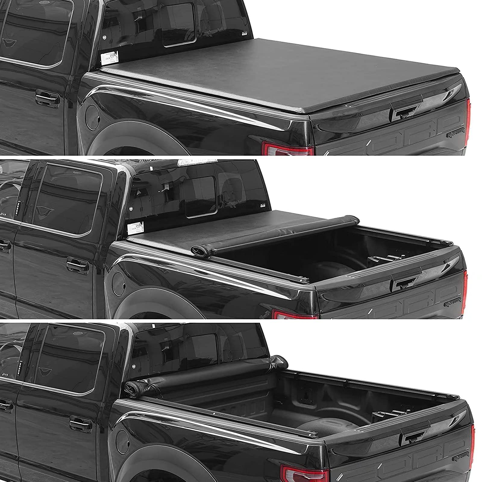 Kikito Vinyl Soft Roll-Up Tonneau Cover Truck Bed For 2016-2025 Toyota Tacoma 5Ft (60.5In) Bed With Track System