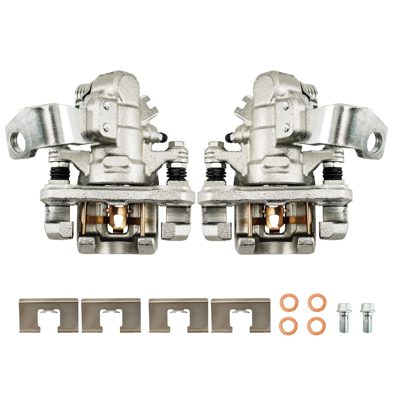 Kax Disc Brake Caliper Assembly With Bracket Compatible With Honda Civic 2006-2015, Acura Ilx 2013-2018, Rear Driver And Passeng