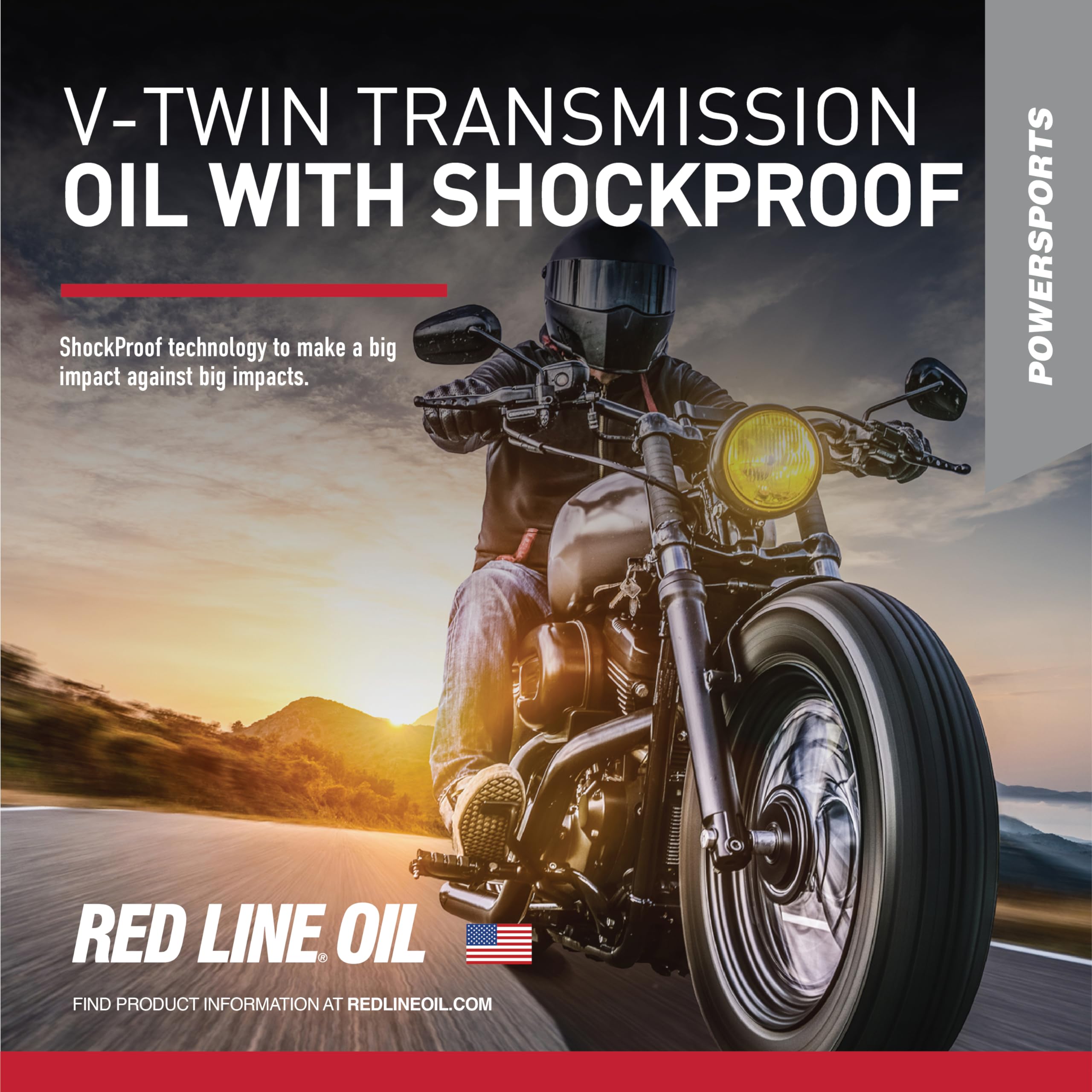 Red Line 42804 Full Synthetic Gear Oil, V-Twin Transmission Oil With Shockproof - 1 Quart