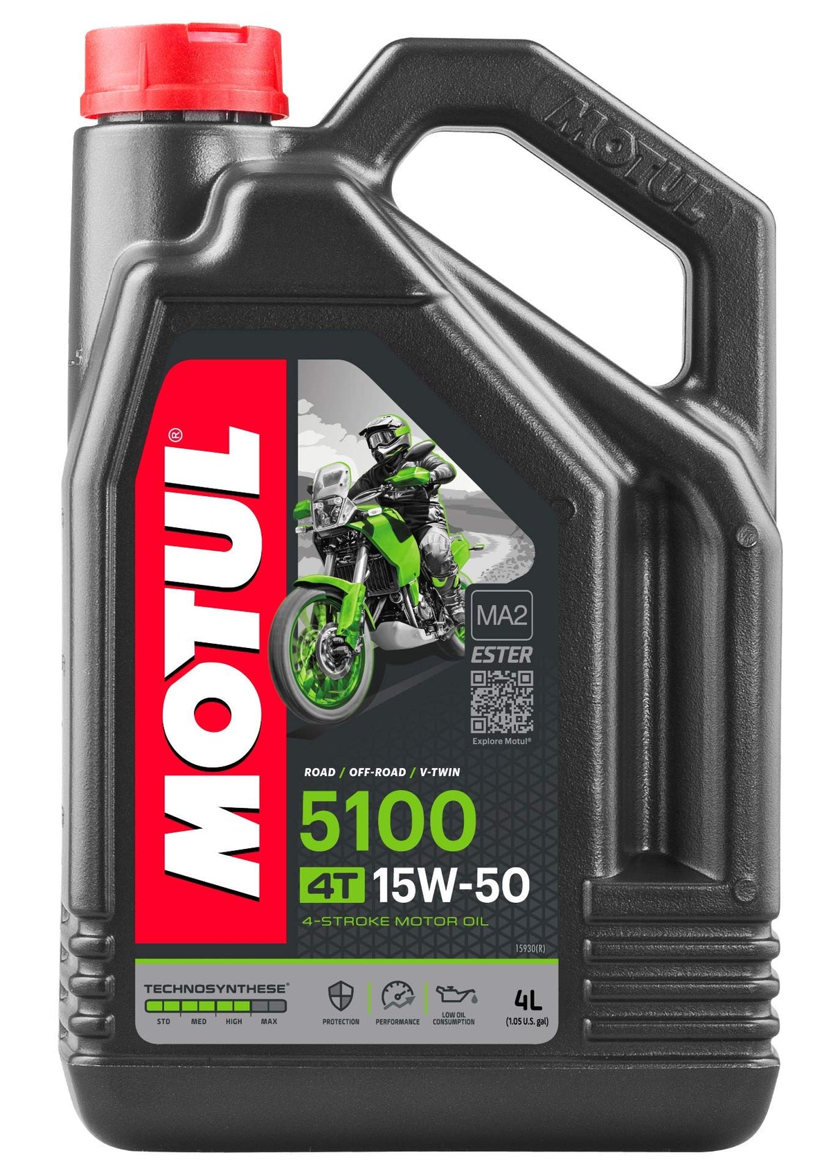 Motul 5100 4T 15W50 Synthetic Blend Oil 4 Liters (104083)