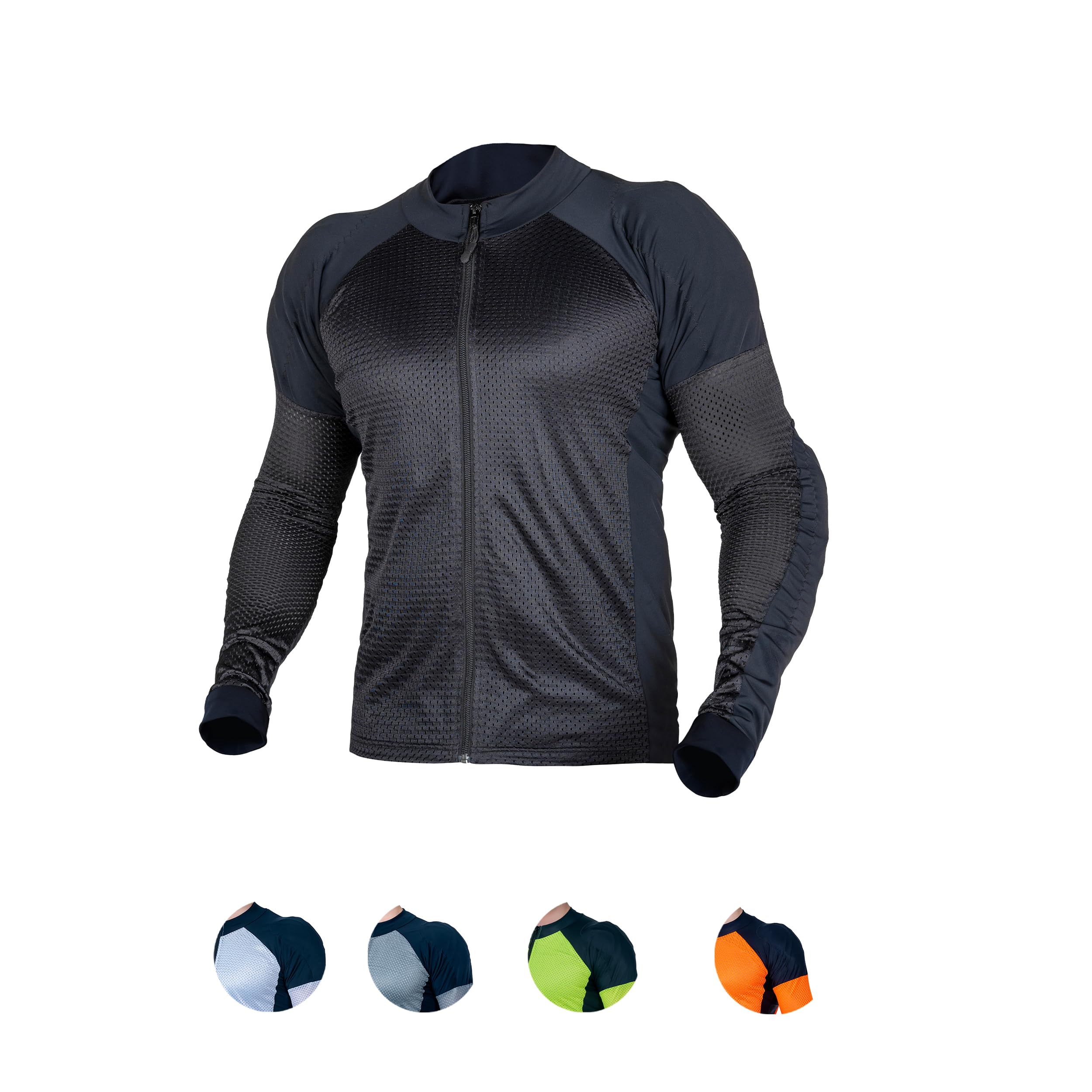 Wicked Stock Mesh Armored Motorcycle Shirt For Men & Women - Ce Level 2 Mesh Motorcycle Protective Shirt For Summer - Soft, Stretchy & Lightweight Motorcycle Armored Shirt With Removable Padding