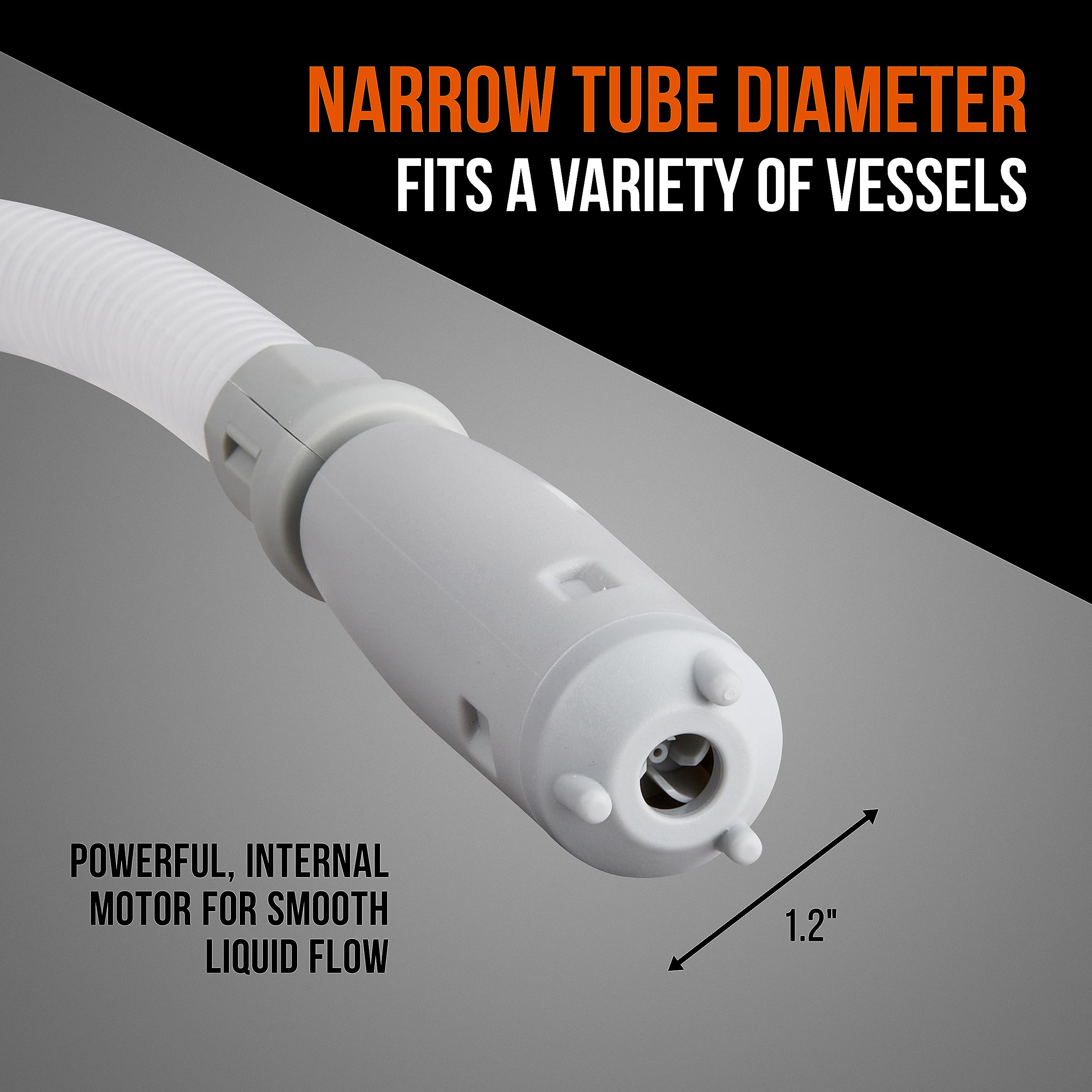 DEWAY Automatic Fuel Transfer Pump with Hand-Trigger Nozzle, Gray, Model WAYPUMP19, Portable Liquid Pump for Gasoline & Diesel