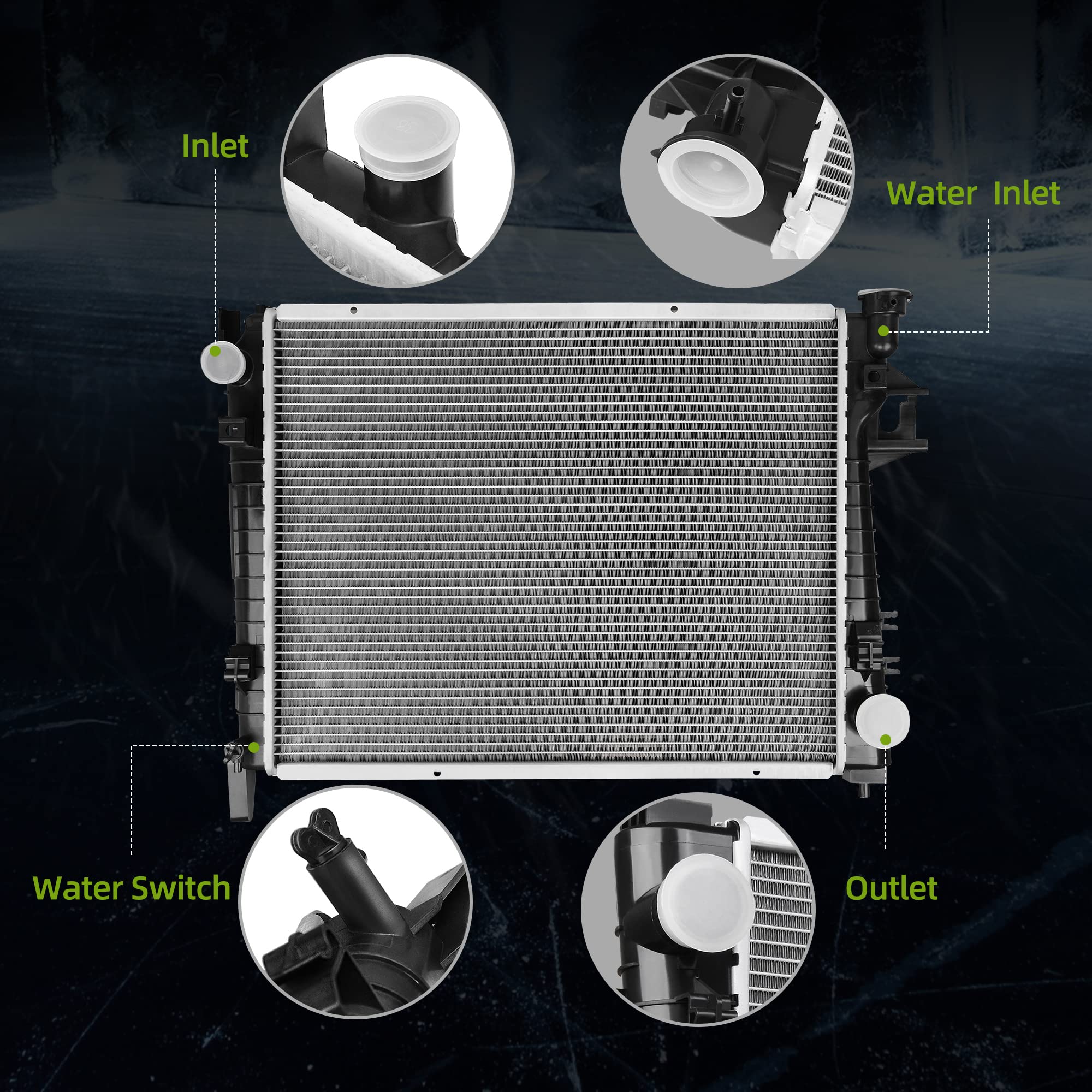 Autosaver88 Atrd1041Vc01 Radiator Compatible With 2002-2008 Dodge Ram 3500 2500 1500 Laramie St Slt 3.7 V6 4.7 5.7 5.9L V8 Atrd1