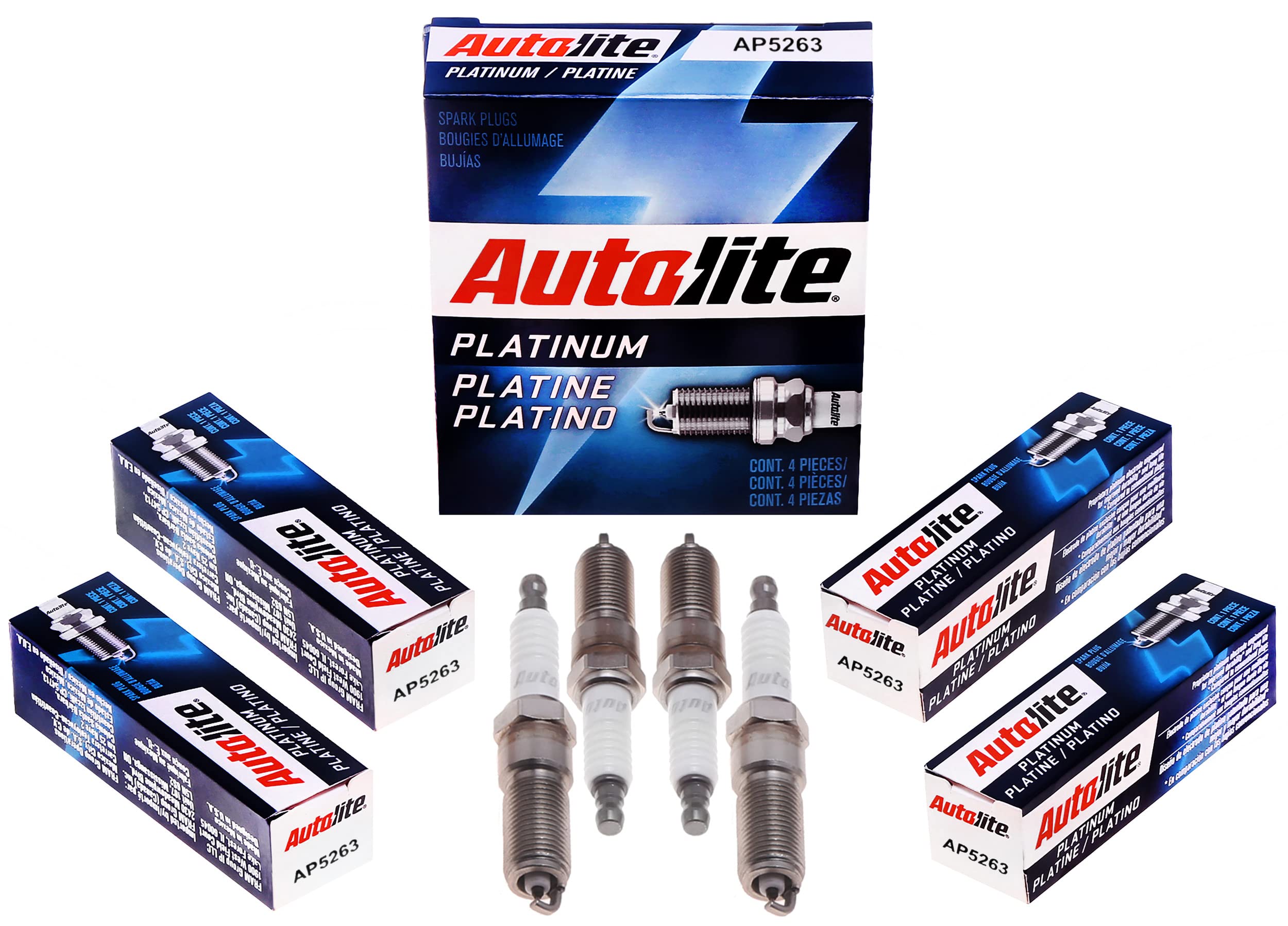 Autolite Platinum Ap5263 Automotive Replacement Spark Plugs (4 Pack)
