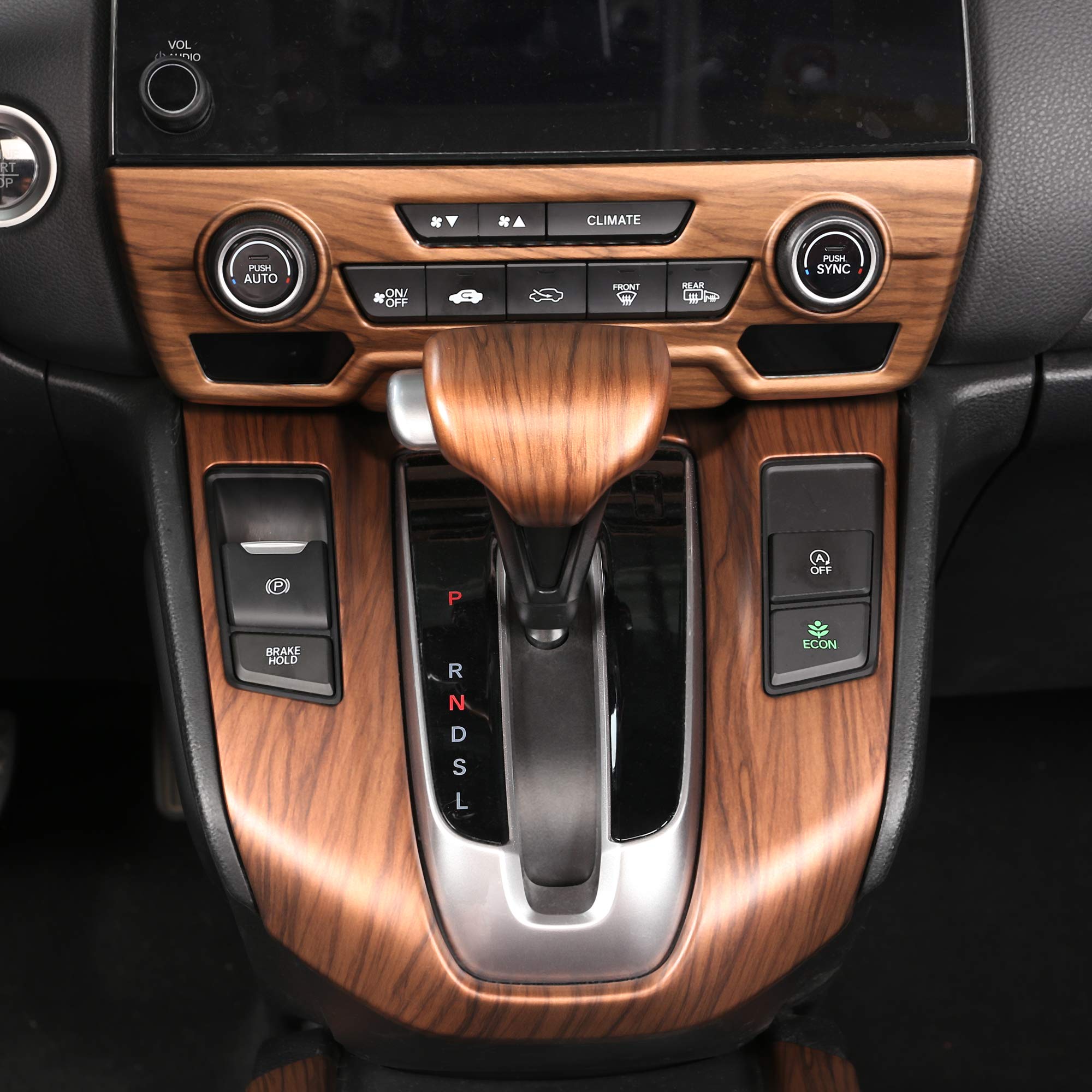 Antbooboo For Honda Crv Cr-V 2017 2018 2019 2020 2021 2022 Gear Shift Knob Cover Peach Wood Grain Interior Decoration For Cr V (Gear Shift Knob Cover)