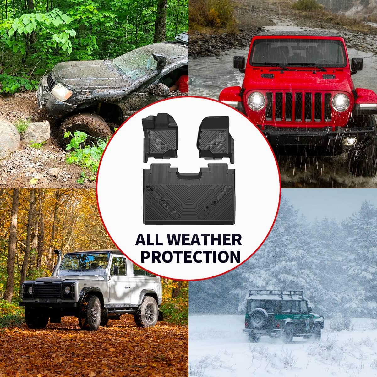 Lasfit Floor Mats Fit For Bmw X3 2011-2017 & Bmw X4 2015-2018 Xdrive28I, Xdrive28D, Xdrive35I, M40I, Custom Fit Tpe All Weather