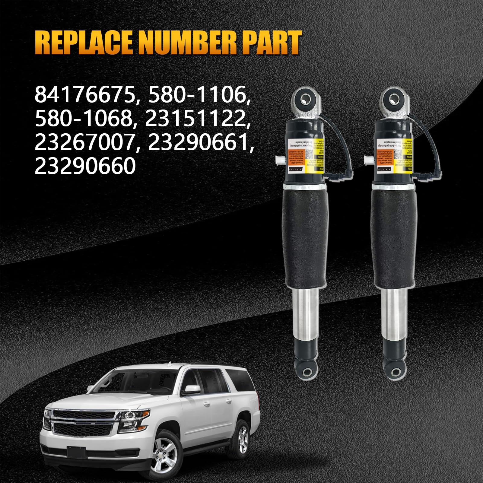 ARSTAK 84176631 84176675 4 PCS Front Struts & Rear Air Shock Assembly w/Magnetic Compatible with Cadillac Escalade ESV, for Chev