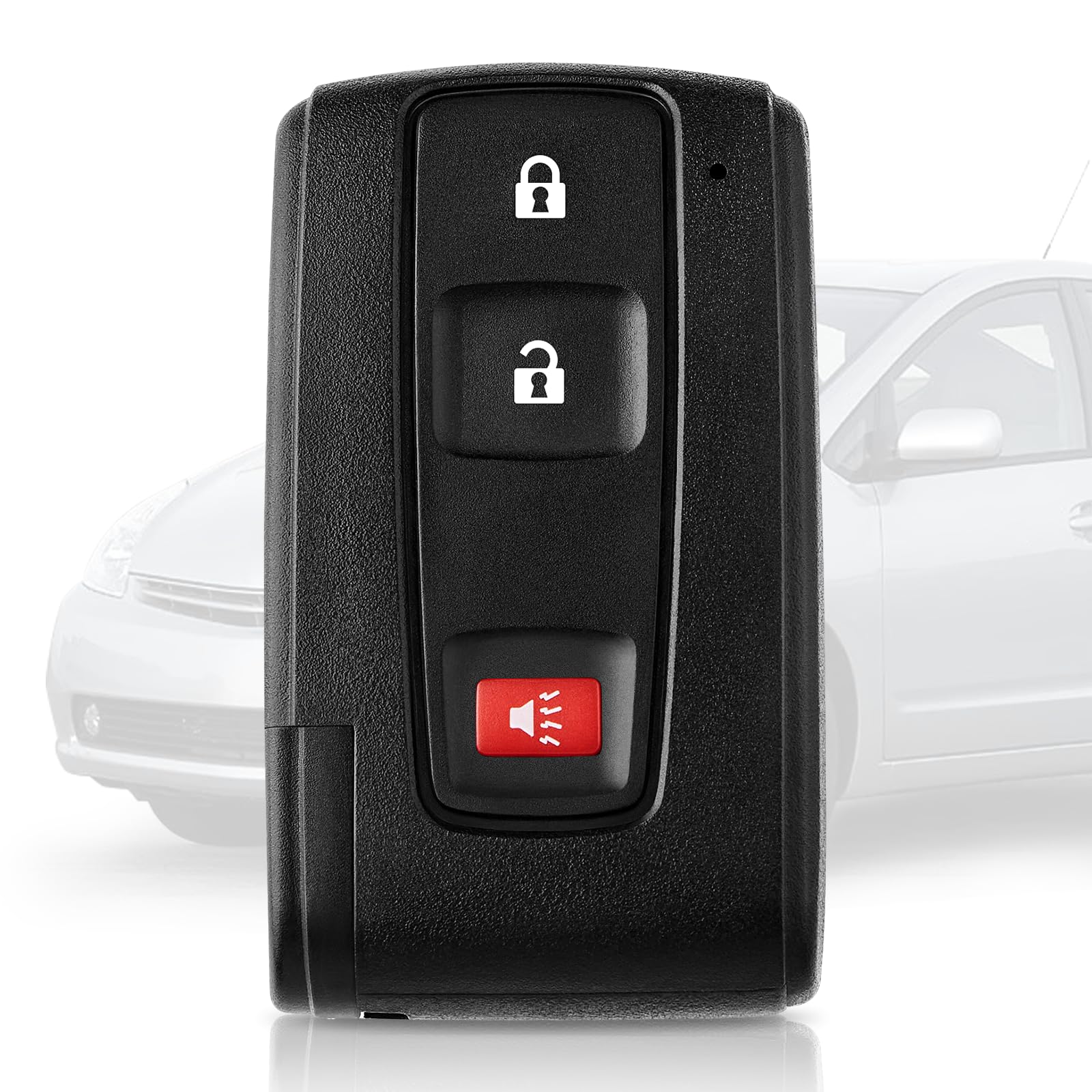 Helloauto Key Fob For Toyota Prius 2004 2005 2006 2007 2008 2009 Replacement Keyless Entry Remote Smart Key Fob For Silver Logo,