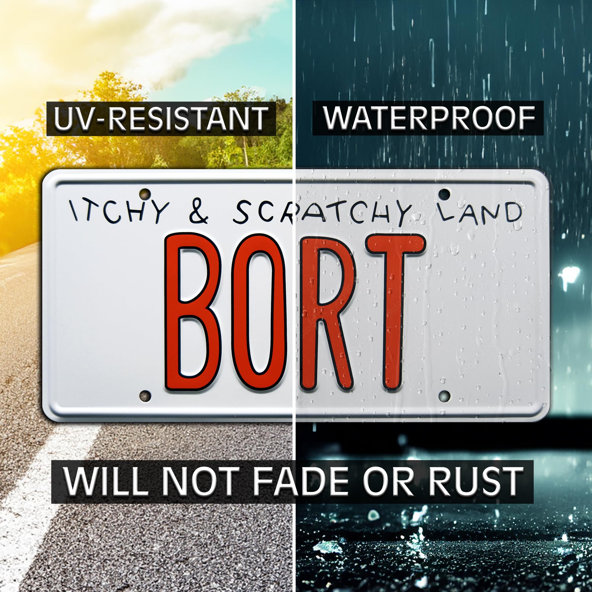 Celebrity Machines The Simpsons | Bort | Metal Stamped License Plate
