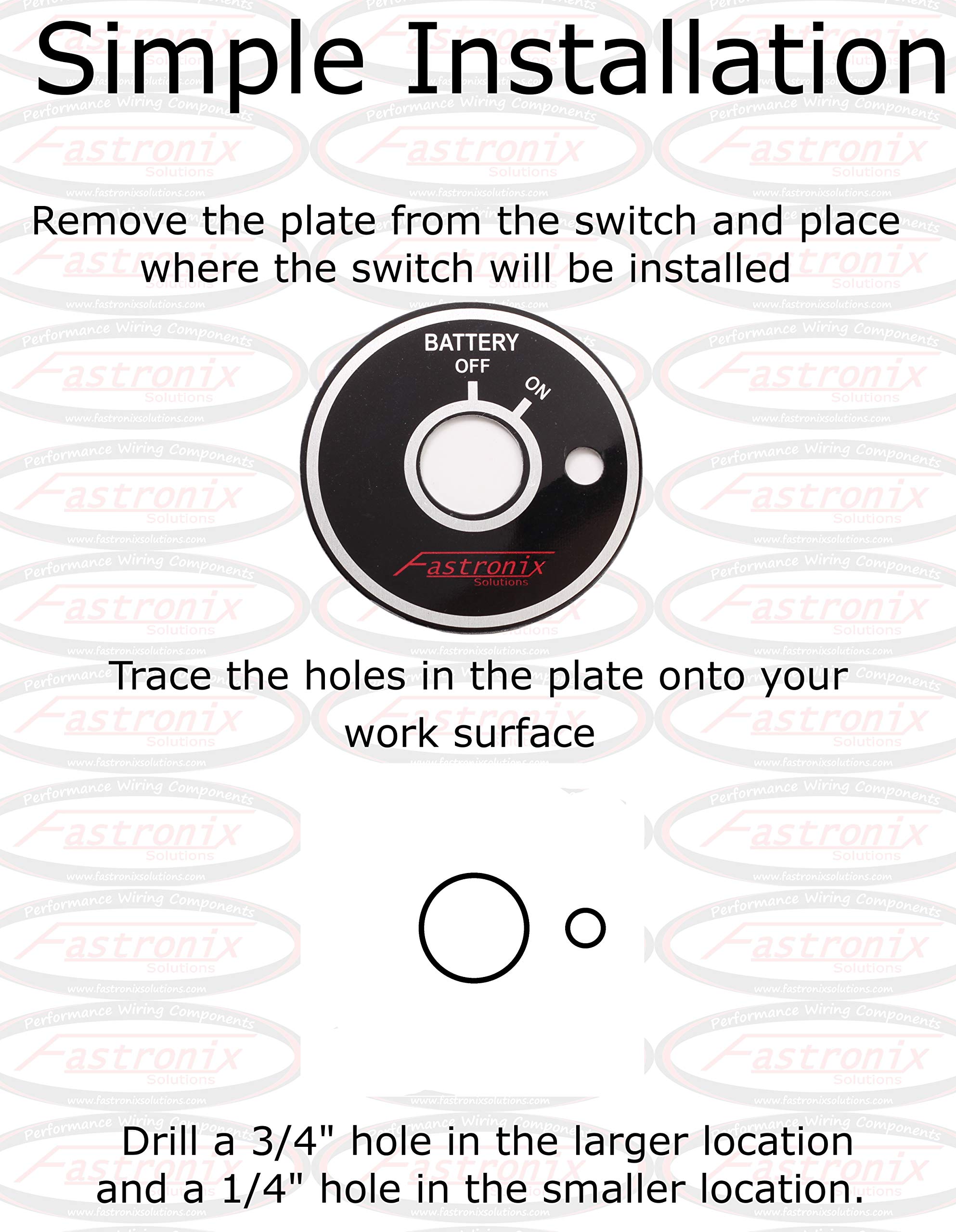 Fastronix 300A 1/2' Severe Duty Battery Disconnect Switch With Face Plate