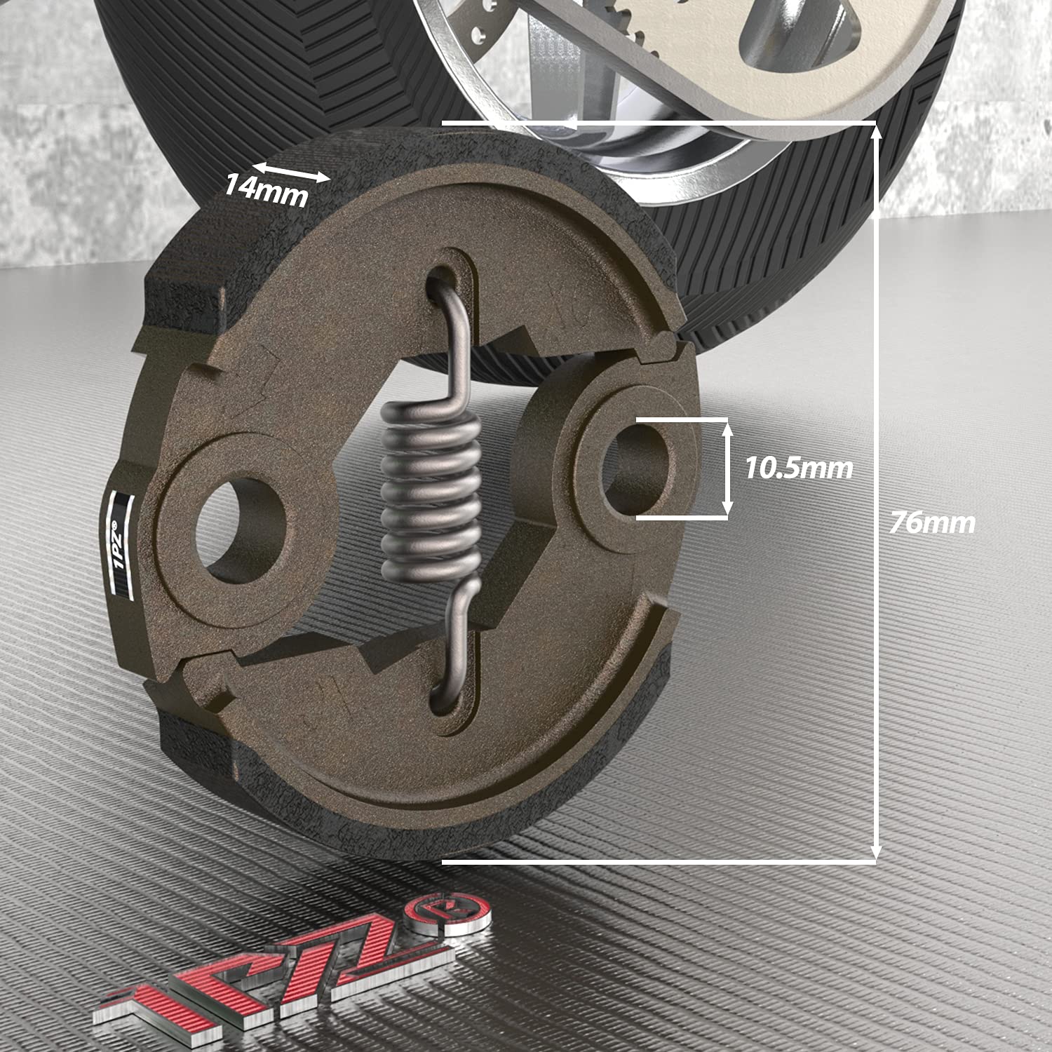 1Pz Hc1-B01 Heavy Duty Clutch For Pocket Bike 43Cc 47Cc 49Cc 2 Stroke X-1 X-2 Cat Eye