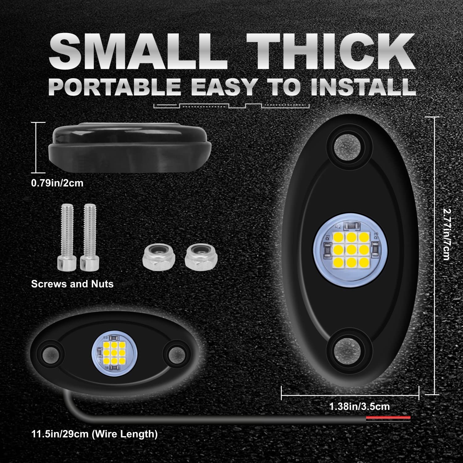 Ly8 Led Rock Lights 8 Pods White For Truck Atv Utv Suv Motorcycle Car Boat Shockproof Waterproof Underbody Glow Neon Trail Rig Fender Lighting