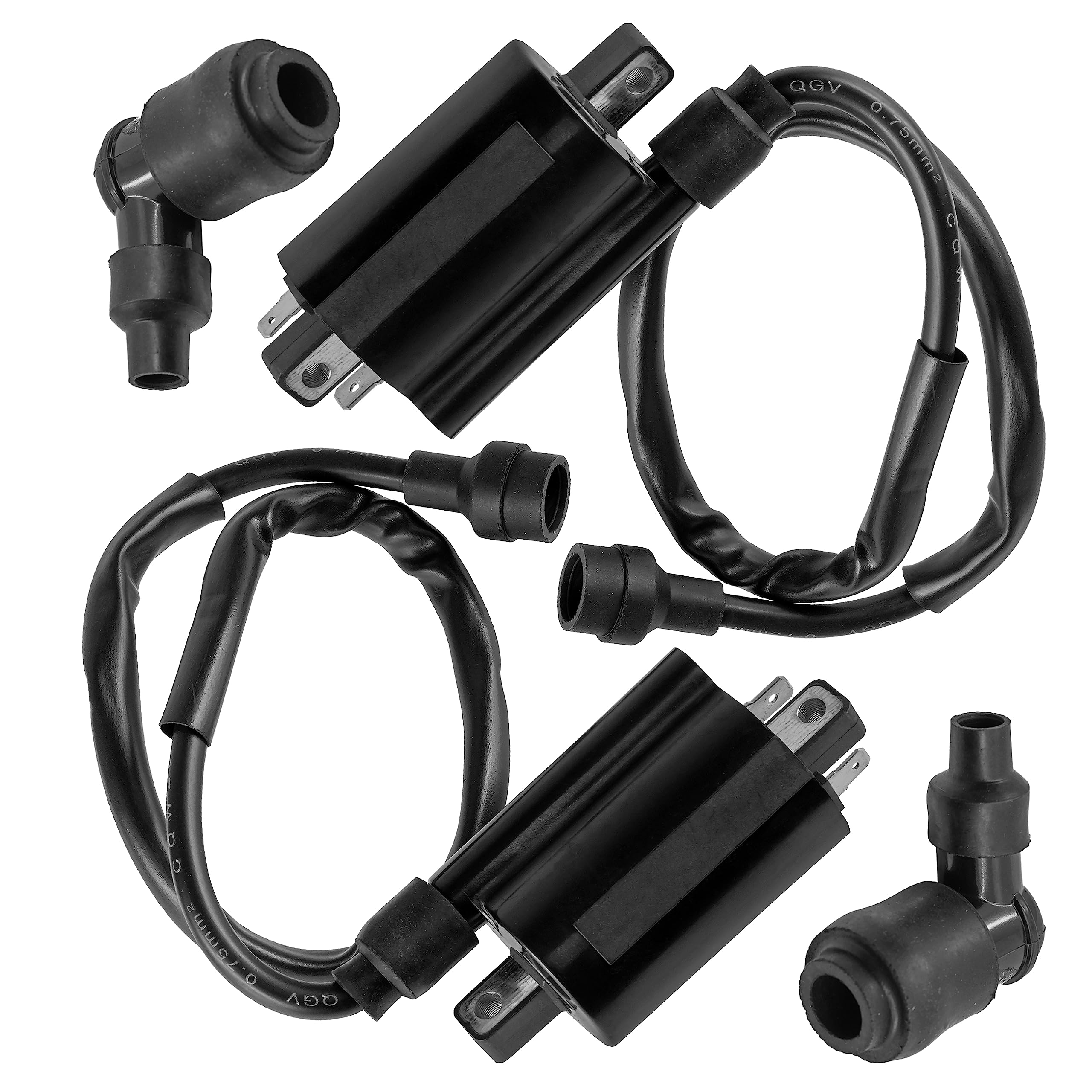 Caltric Ignition Coil with Spark Plug Boot Cap Compatible with Kawasaki Mule 4010 KAF620 2009-2023