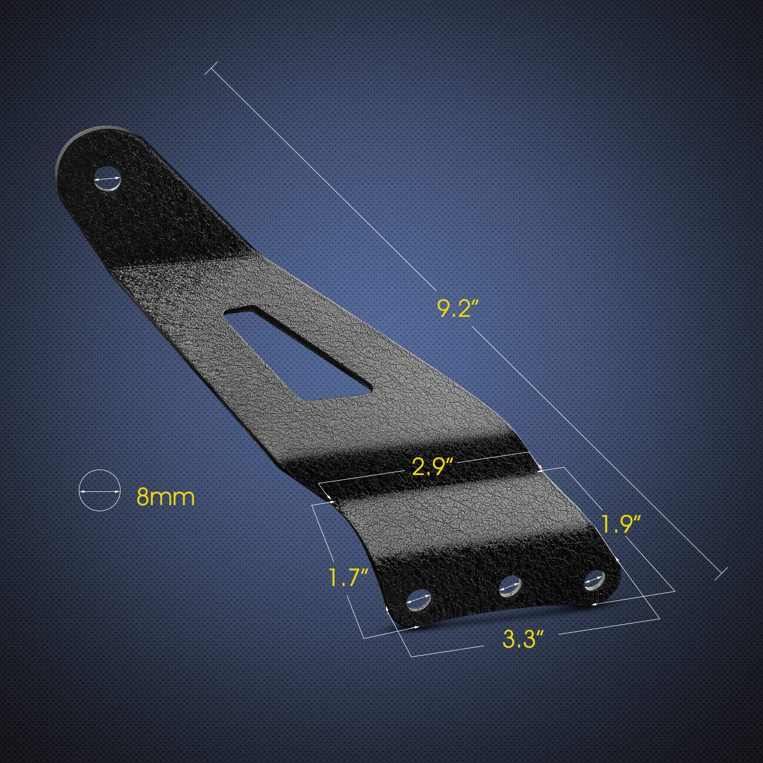 Nilight 90030B 2Pcs 50” Curved Led Light Bar Bracket At Upper Windshield Roof Cab For 99-06 Chevy Silverado Suburban Avalanche Tahoe & Gmc Yukon Sierra, 2 Years Warranty,Black