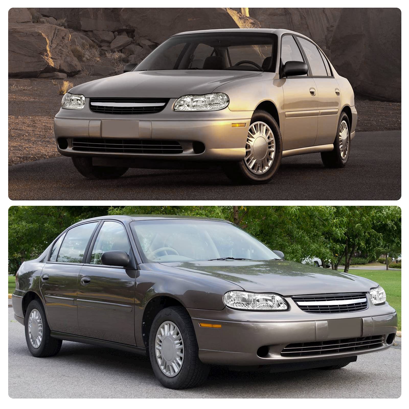 Dwvo Headlights Assembly Compatible With Chevy Malibu 1997 1998 1999 2000 2001 2002 2003 Headlamp Replacement Pair