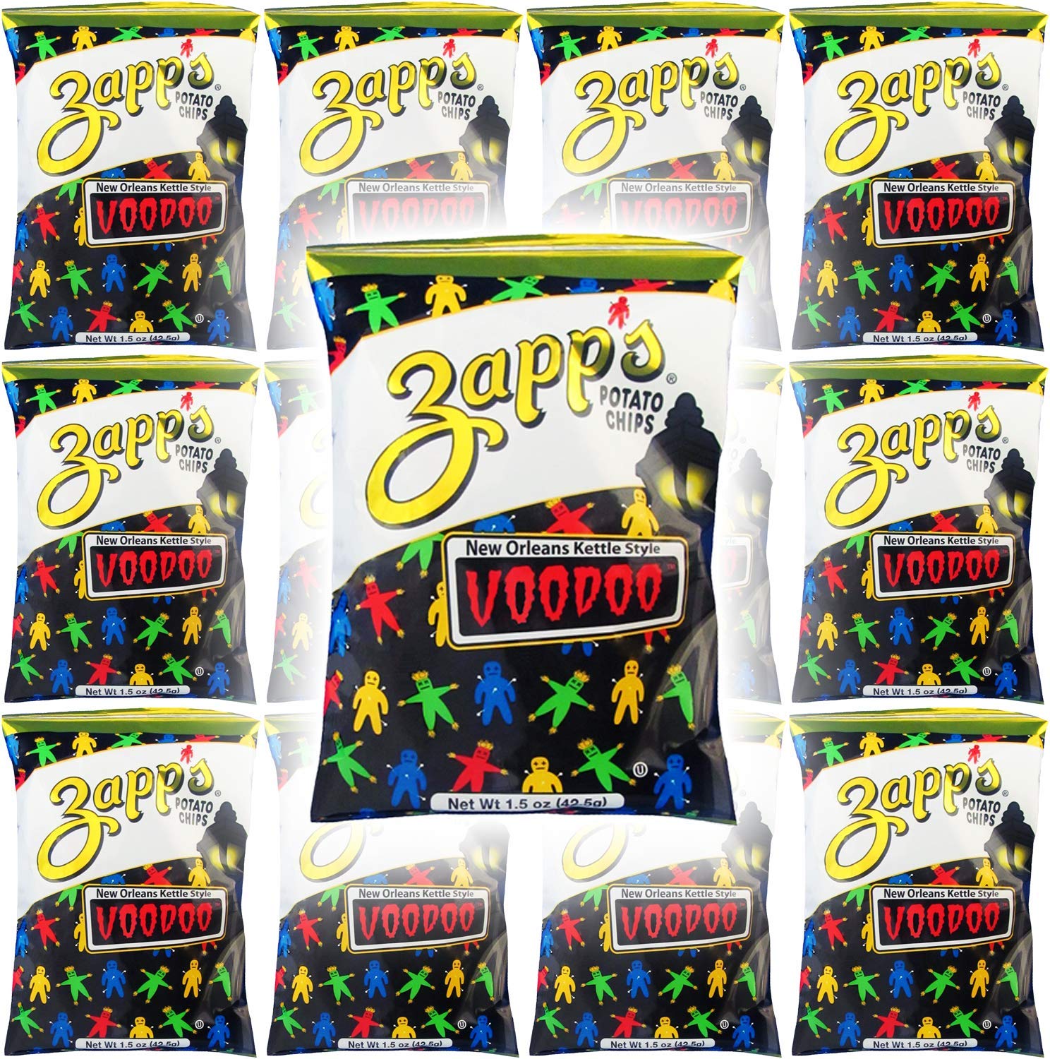 Zapps Potato Chips, Voodoo New Orleans Kettle Style, 15Oz (8-Pack)