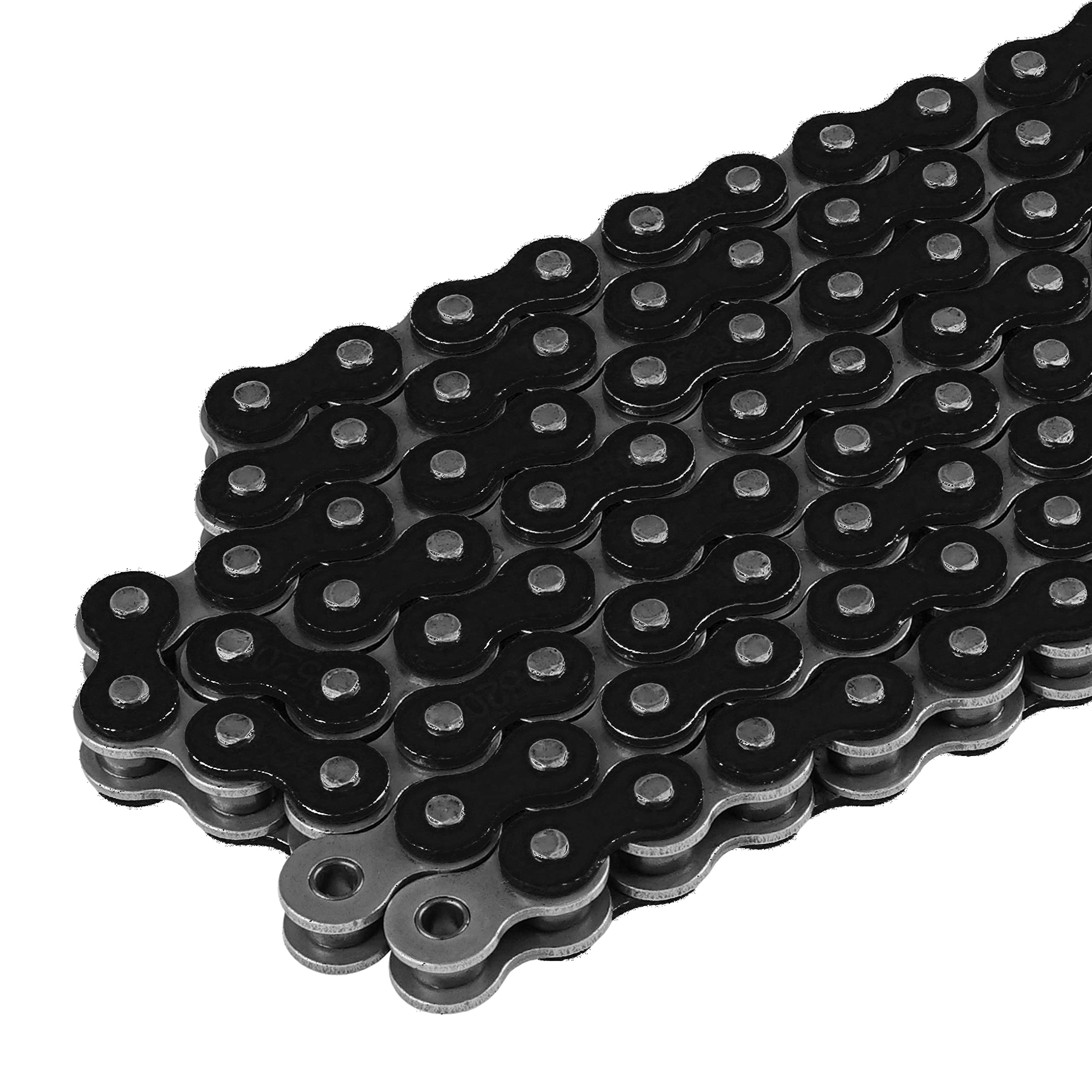 Caltric Balck 520-Pitch 120-Links Non-Oring Drive Chain Compatible With Atv/Utv/Quad/Side X Side/Motorcycle/Dirtbike/With Rivet And Clip On Master Links