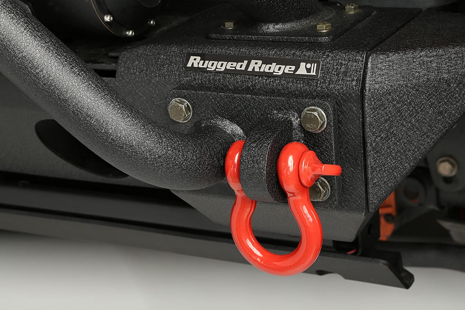 Rugged Ridge | D-Ring Shackle Kit, 3/4 Inch, Red, Steel, Pair | 11235.08