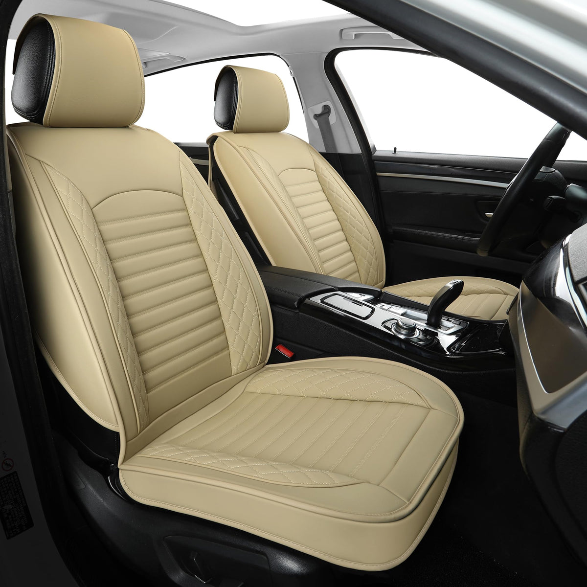 Vankerful Leather Seat Covers For Cars,Car Seat Covers Front Seats Only,Automotive Seat Covers For Trucks,Suv,Leatherette,Univer