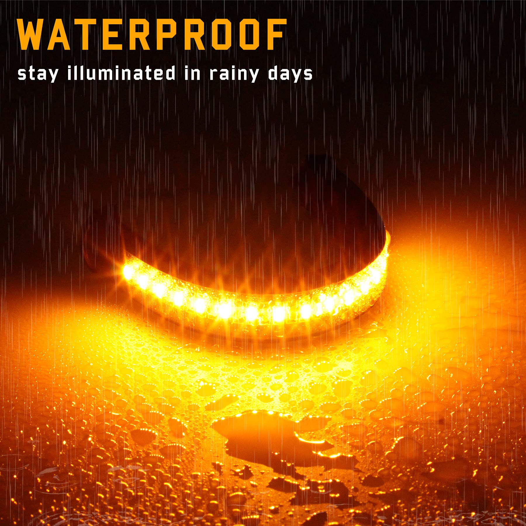 Quasco Motorcycle Turn Signals Strip, Flexible Universal 12V Led Blinkers Compatible With Harley Cafe Racer Dual Sport Dirt Bike