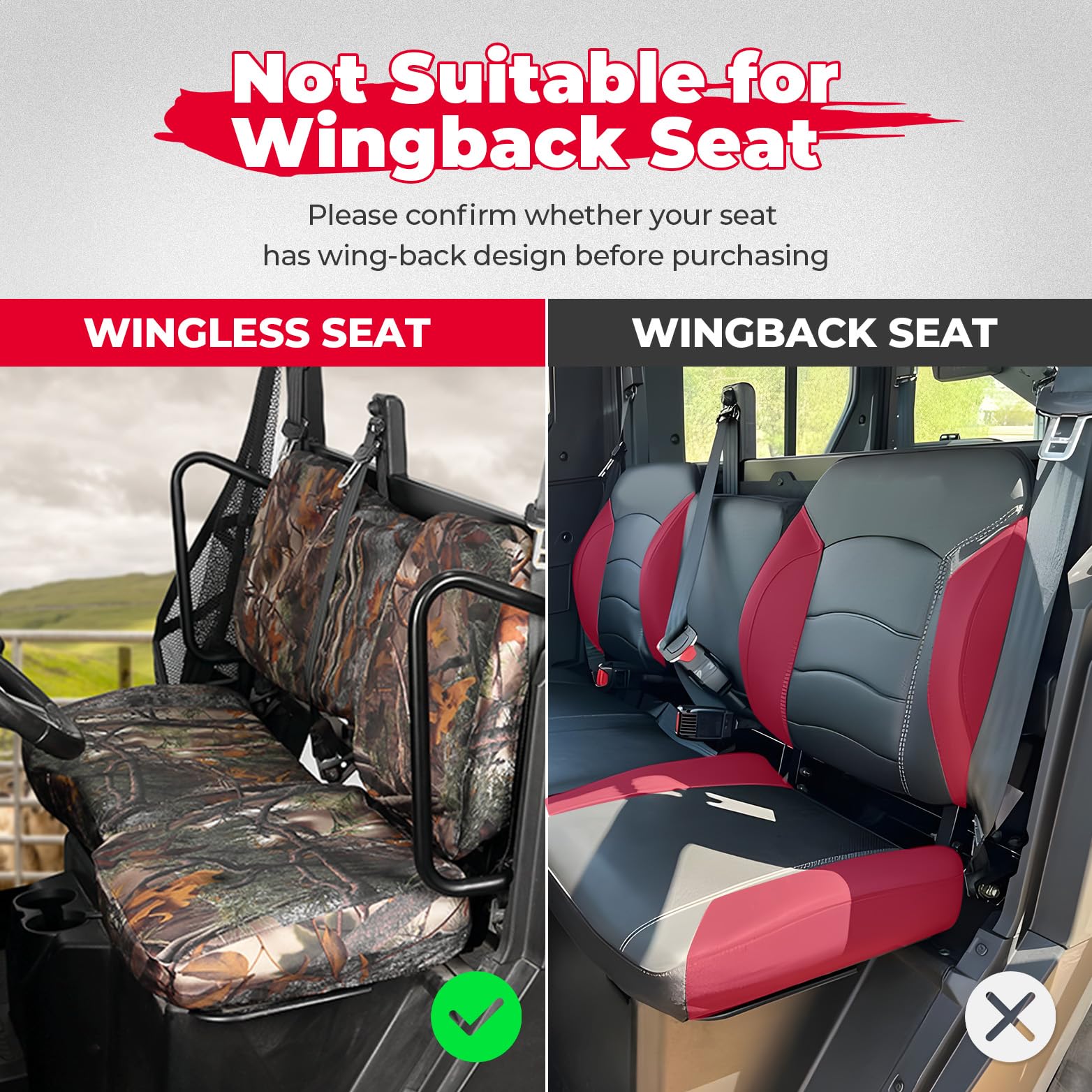 Kemimoto 1680D Crew Seat Covers Compatible With Ranger Crew Xp 1000, Utv Seat Cover Set With Headrest Cover Compatible With 2020