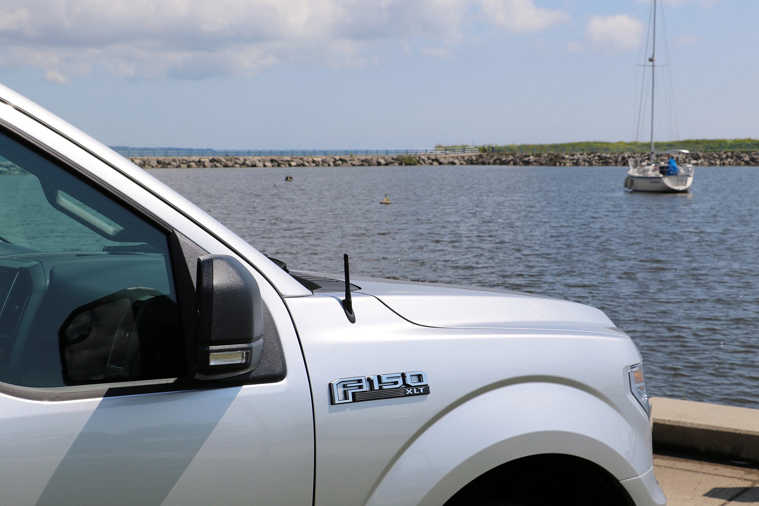 AntennaMastsRus - Made in USA - 4 Inch Black Aluminum Antenna is Compatible with GMC Sierra 1500 (2006-2025)