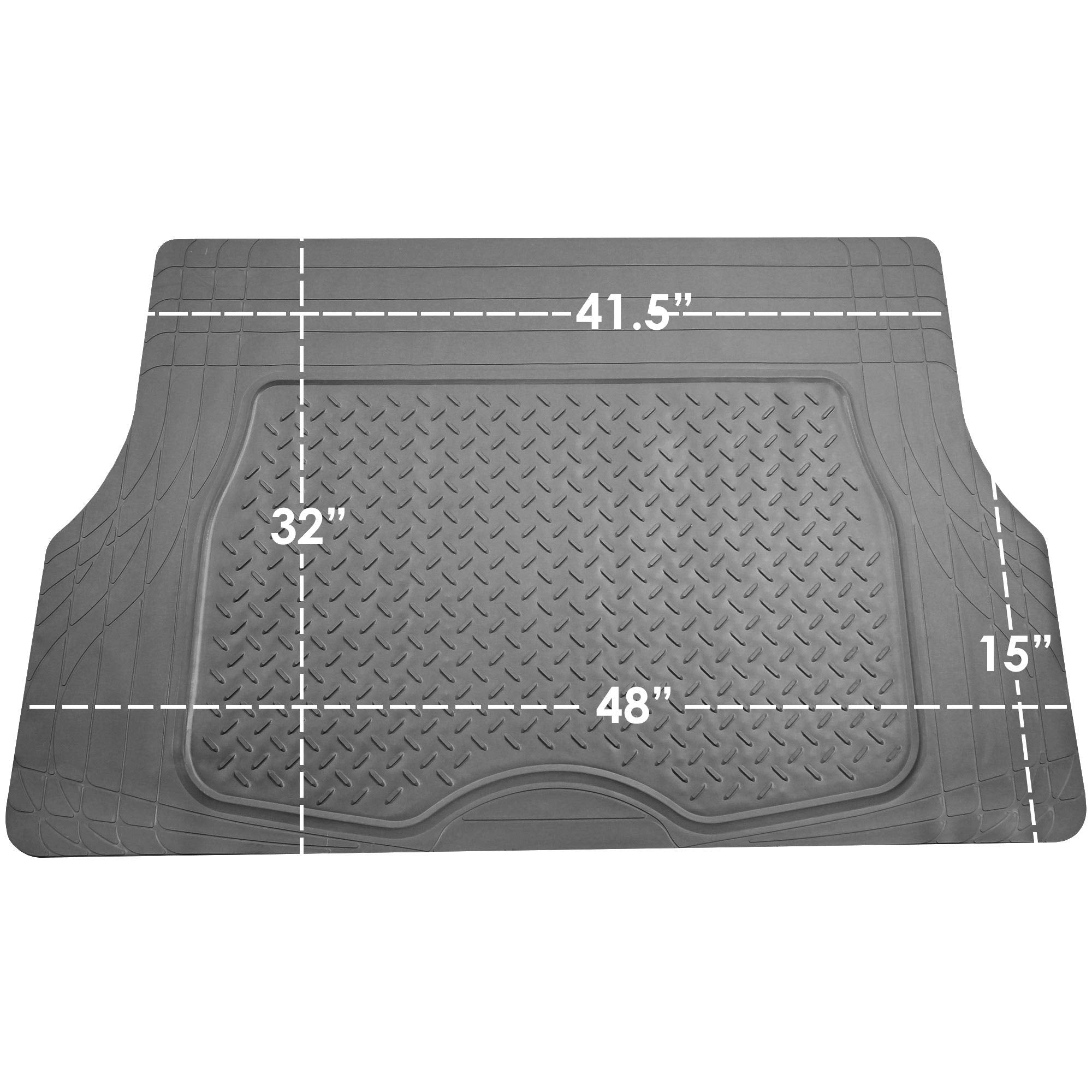Fh Group Climaproof For All Weather Protection Universal Fit Premium Quality Trimmable Automotive Cargo Mat/Trunk Liner Fits Mos