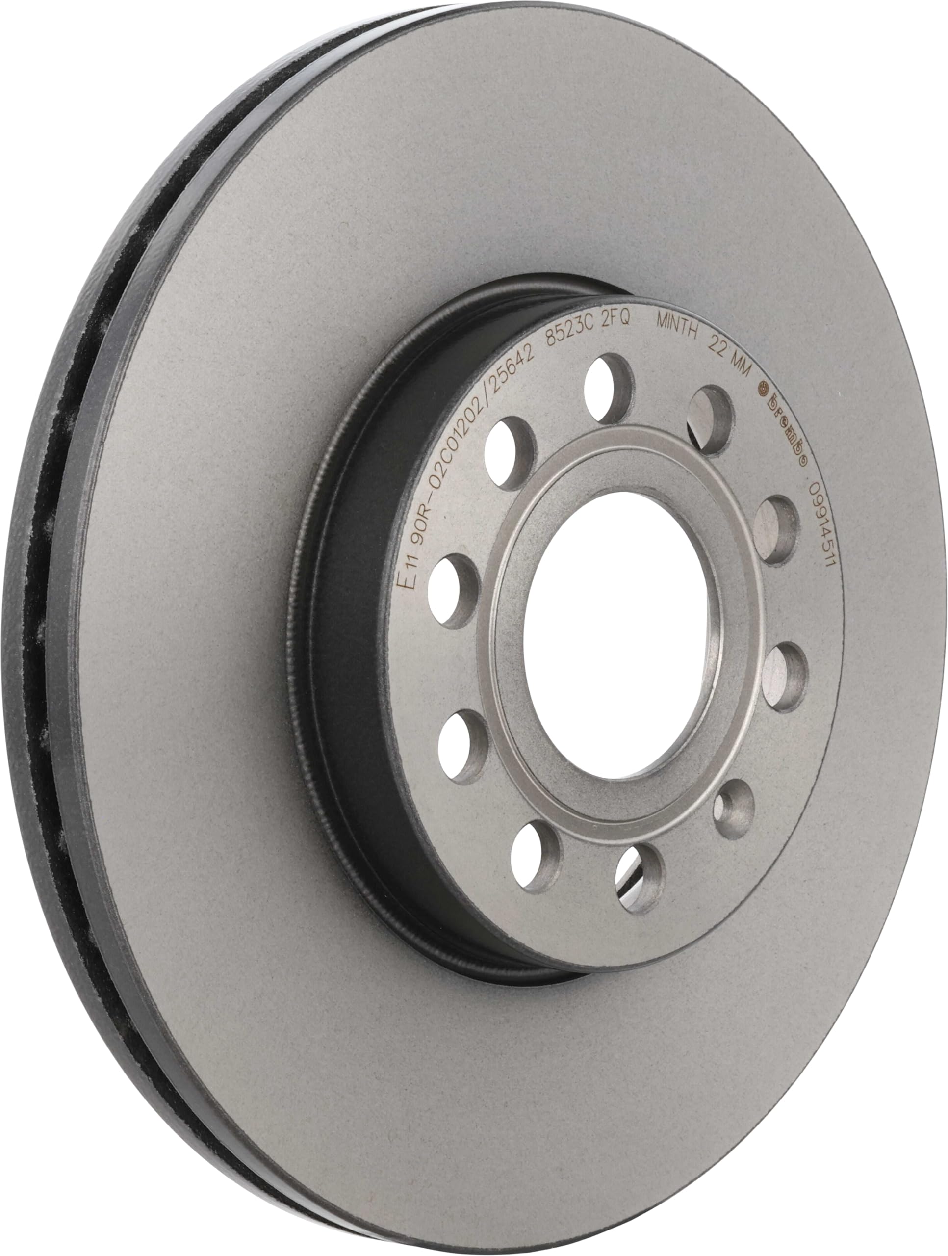 Brembo 09.9145.11 Uv Coated Vented Front Brake Rotor Audi/Audi (Faw)/Cupra/Seat/Skoda/Skoda (Svw)/Vw/Vw (Faw)/Vw (Svw) Oe# 1K0615301T