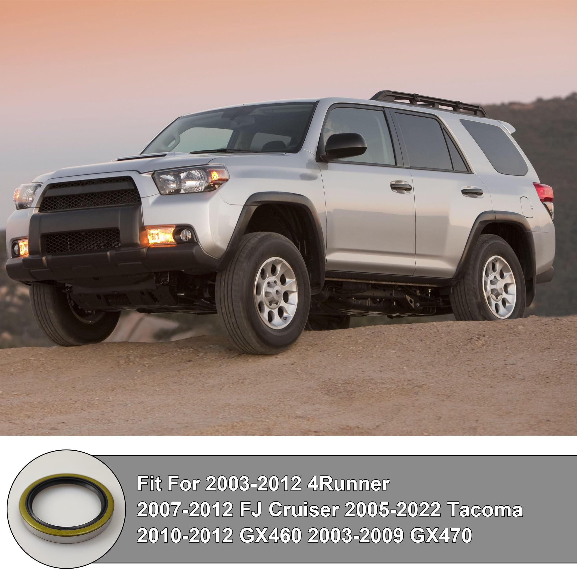 Yojunauto 2 Pcs 90310-58003 Rear Axle Shaft Oil Seal Fit for Toyota 2005-2022 Tacoma 2003-2012 4Runner 2007-2012 FJ Cruiser (Lef