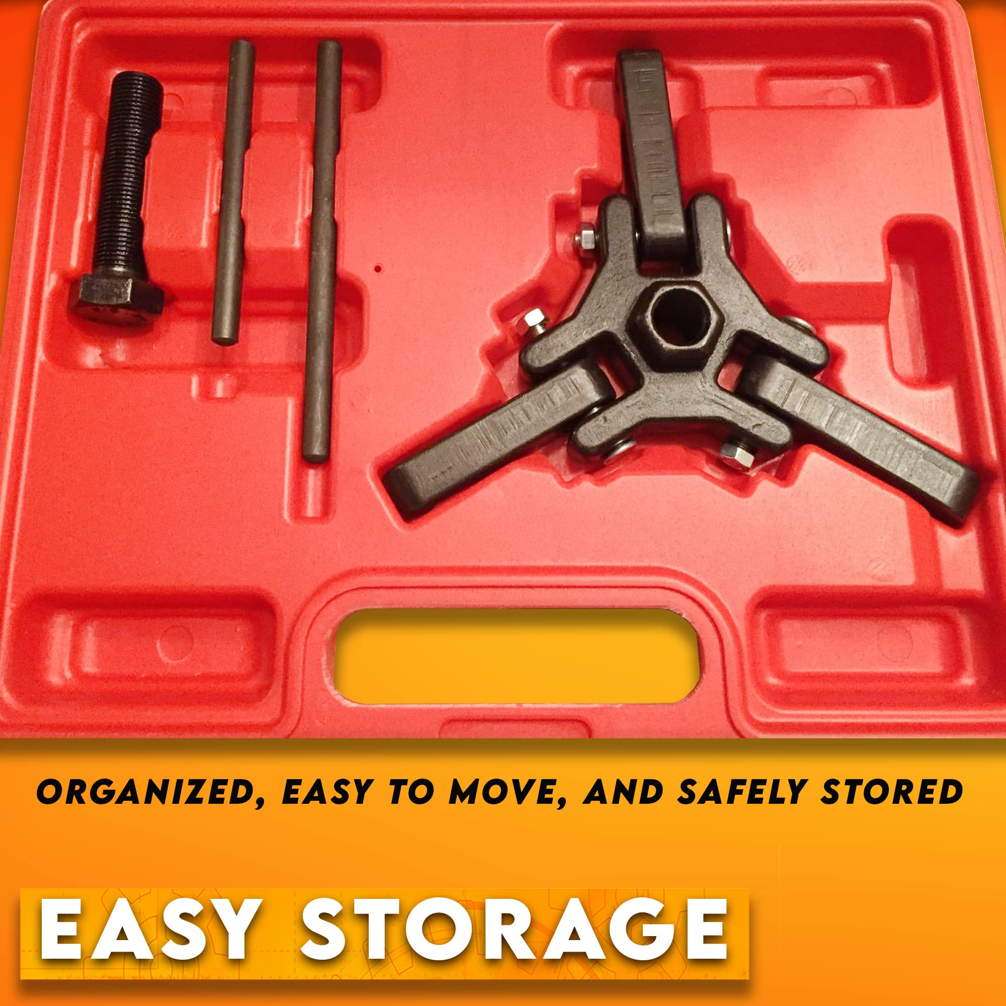 Shankly Harmonic Balancer Puller, Crankshaft Pulley Removal Tool or Harmonic Pulley Puller Tool, Steering Wheel Puller Kit With