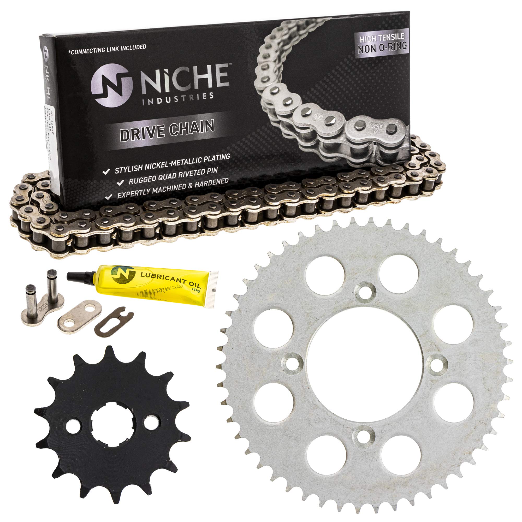Niche Drive Sprocket Chain Combo For Honda Xr100R Crf100F Front 14 Rear 50 Tooth 428Hz Standard 118 Links