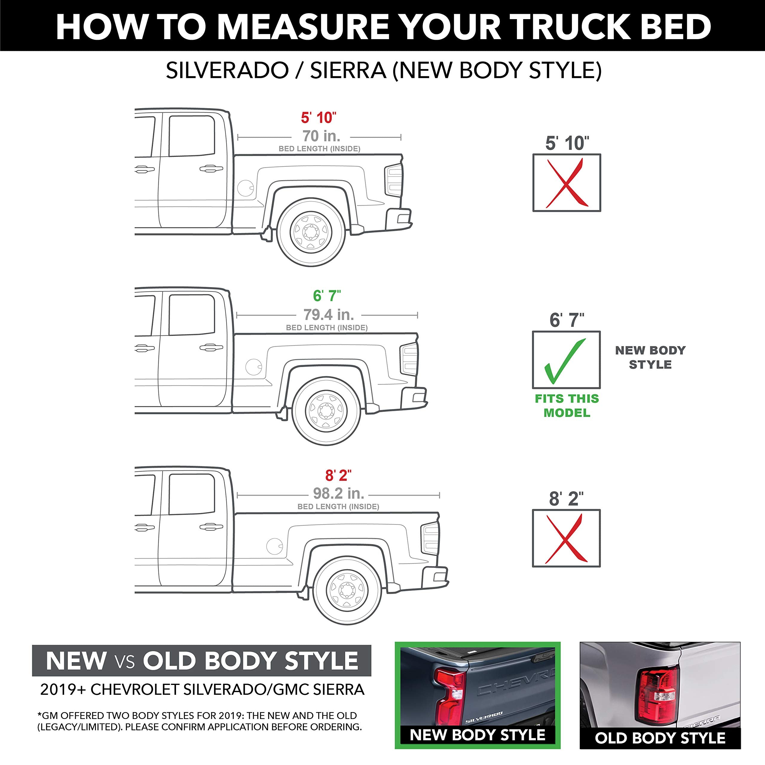 Gator Fx Hard Quad-Fold Truck Bed Tonneau Cover | 8828131 | Fits 2019 - 2025 Chevy/Gmc Silverado/Sierra, Works W/ Multipro/Flex