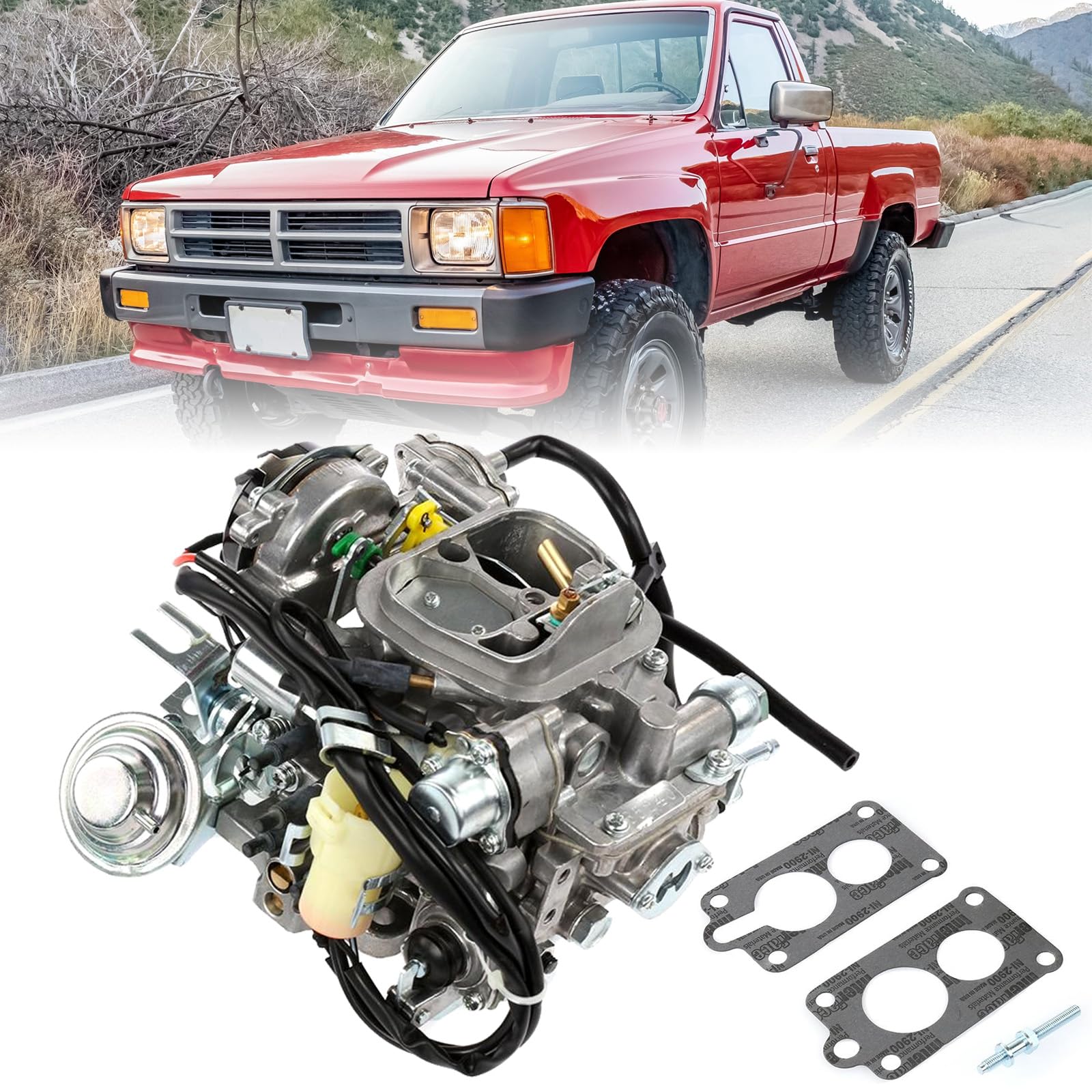 Partol 22R Carburetor For Toyota Pickup Carburetor 1981-1987 Toy-505 Toy-507 2.4L Carburetor Carb, Automatic Choke (35290/2.4L 2